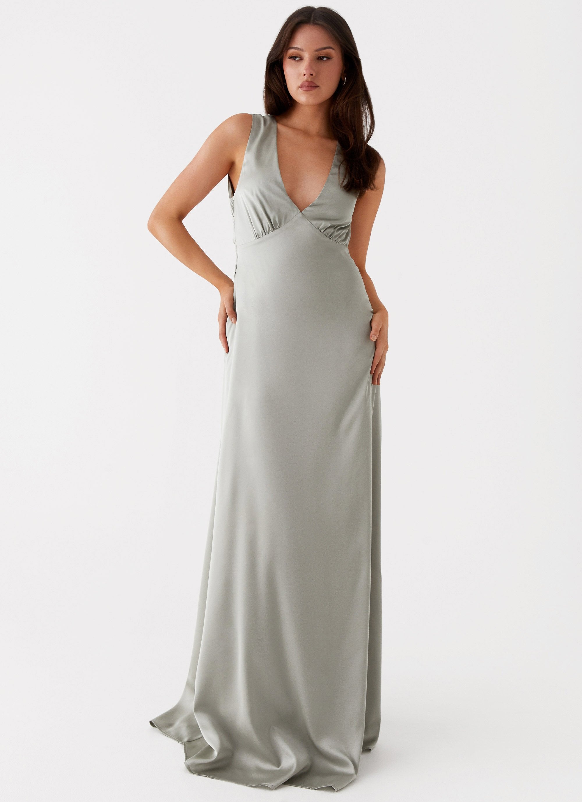 Winnie Cowl Back Maxi Dress - Sage