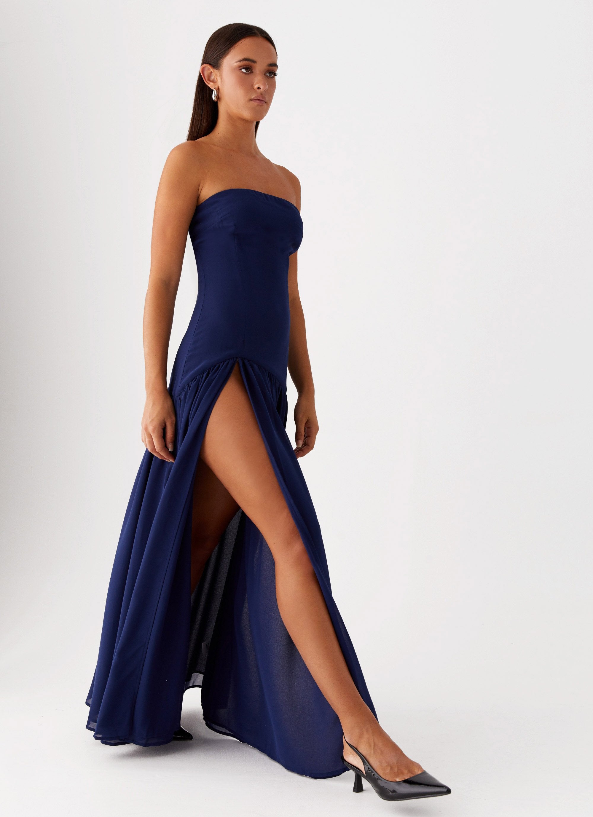 Eden Strapless Maxi Dress - Navy