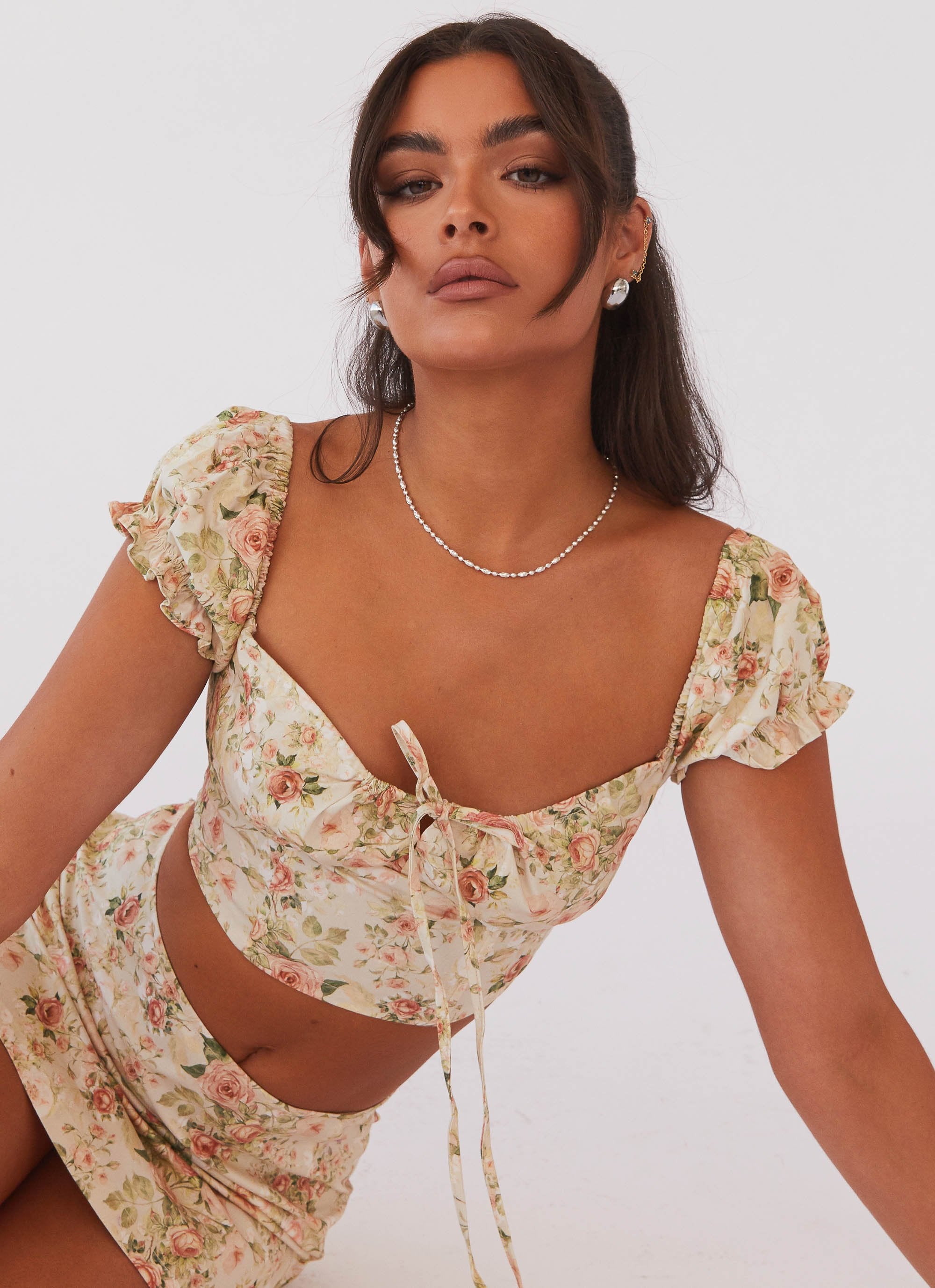 About Time Corset Top - Vintage Rose