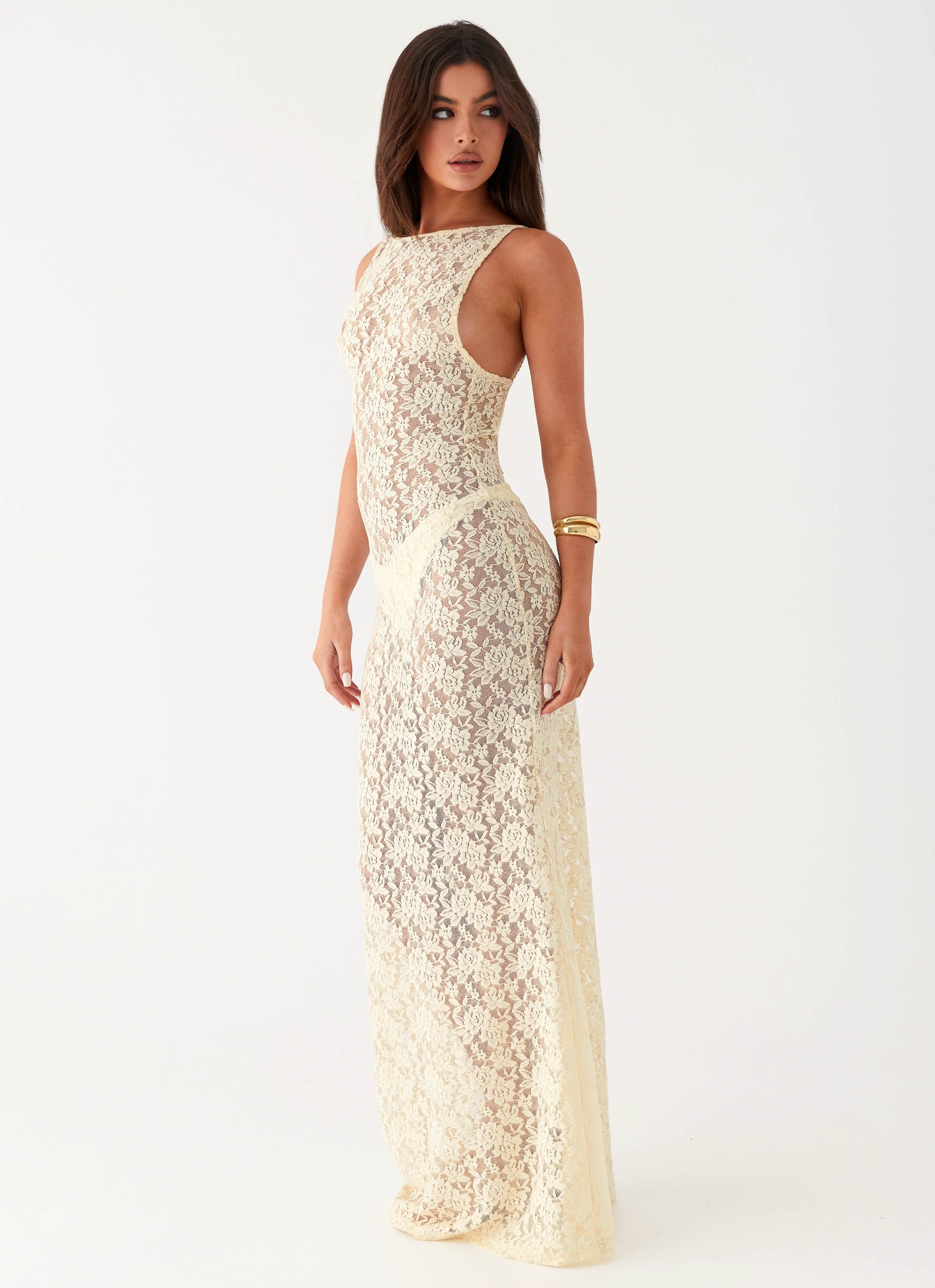 Promised Land Lace Maxi Dress - Ivory