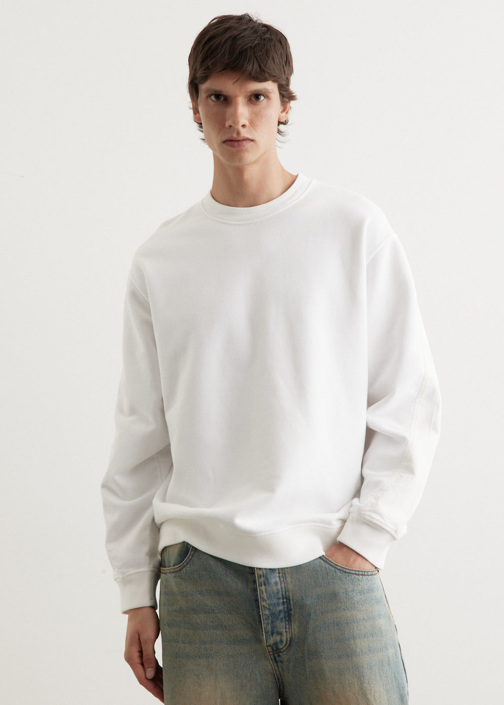 Tape Sleeve Crewneck Sweatshirt