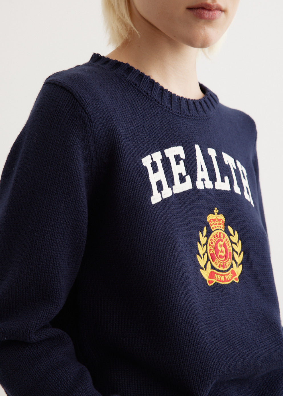 NY Health Crest Knitted Sweater