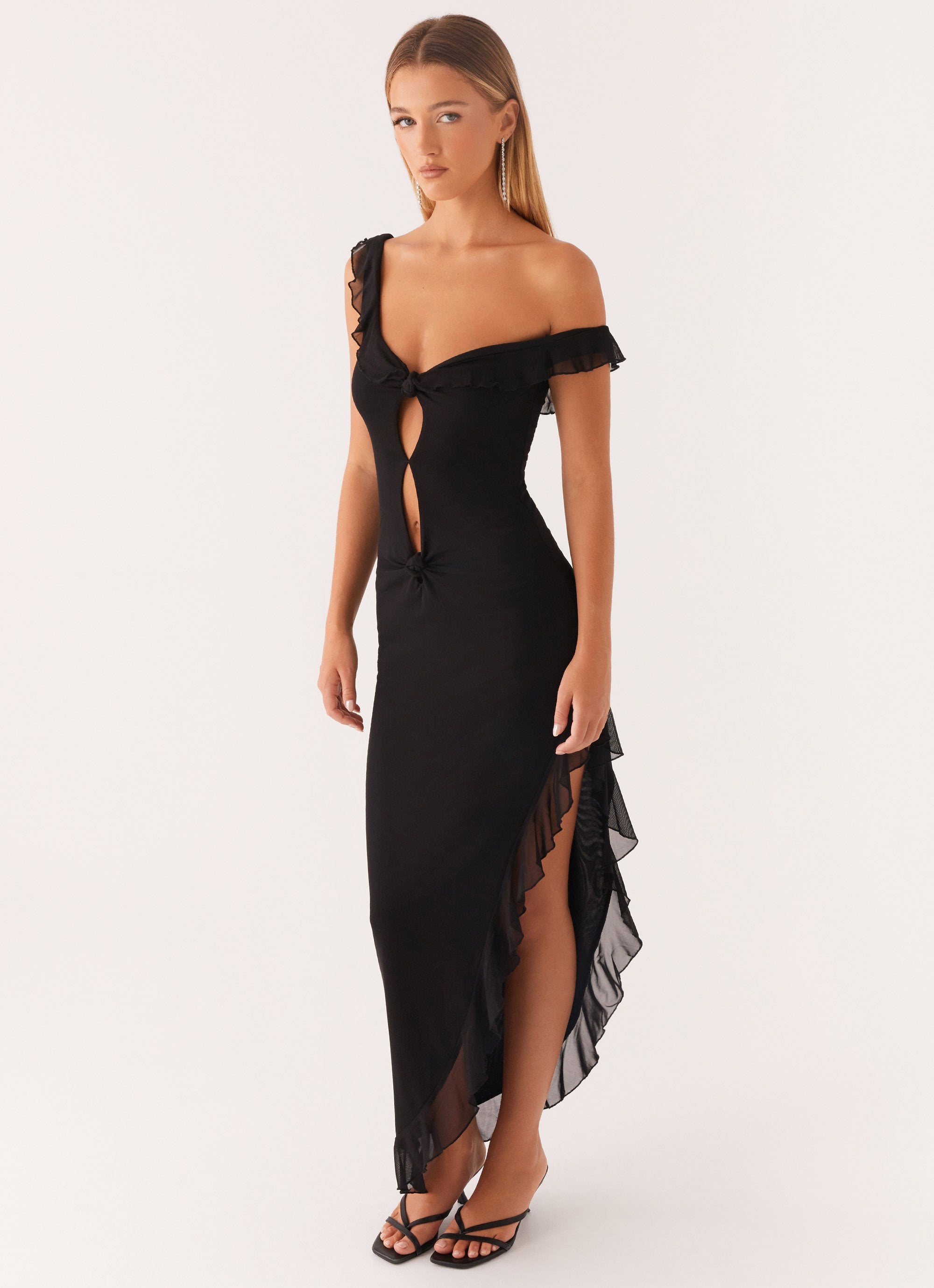 Impossible Cut Out Midi Dress - Black