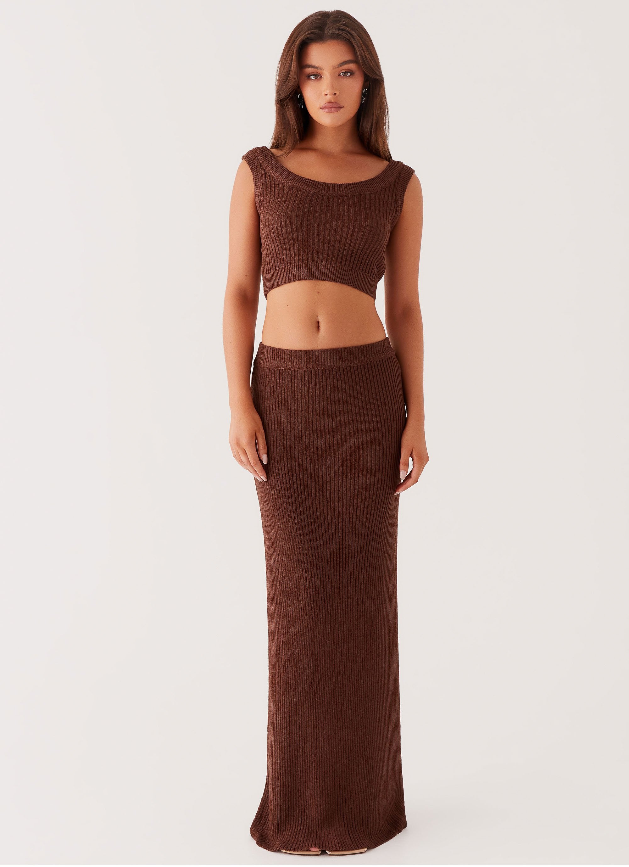 Season Fever Maxi Skirt - Chocolate