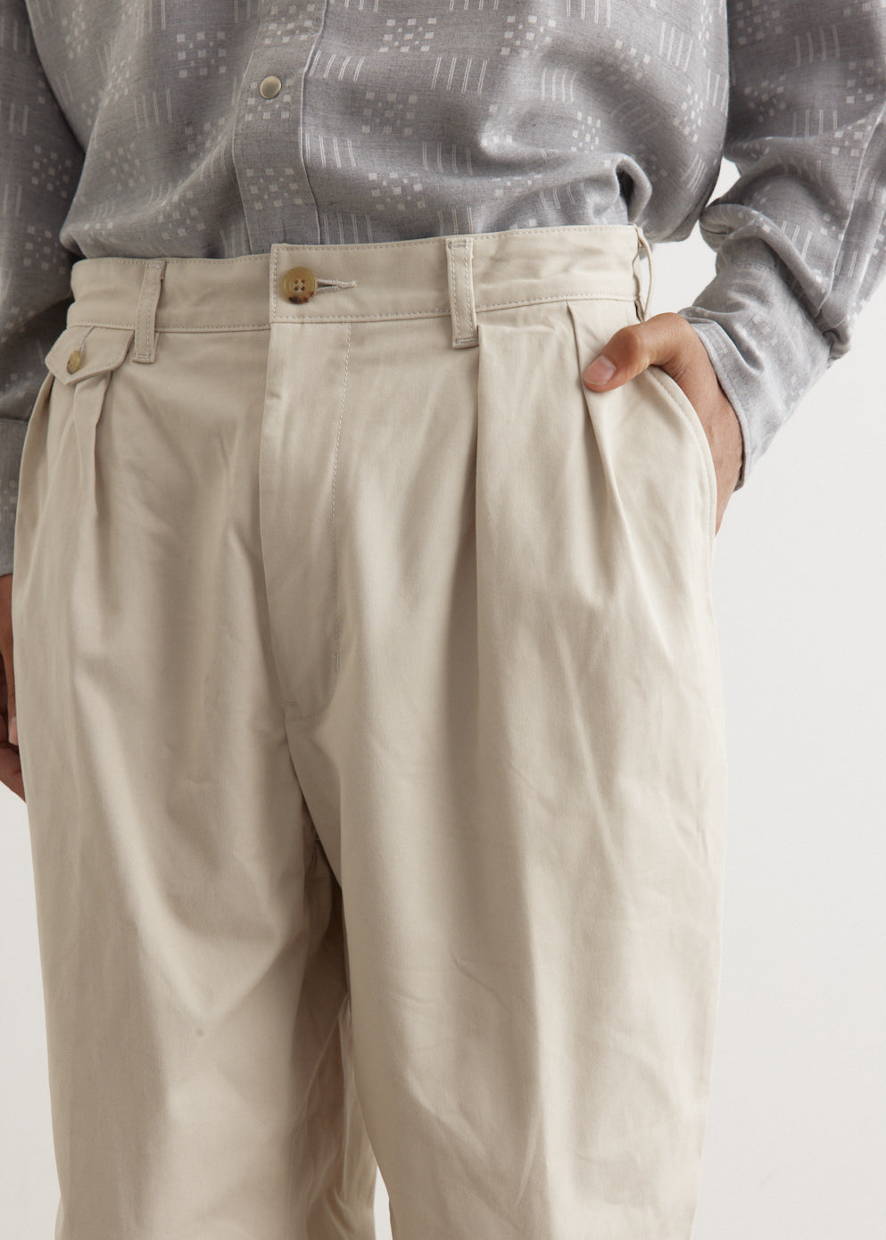 2 Pleats Twill Pants