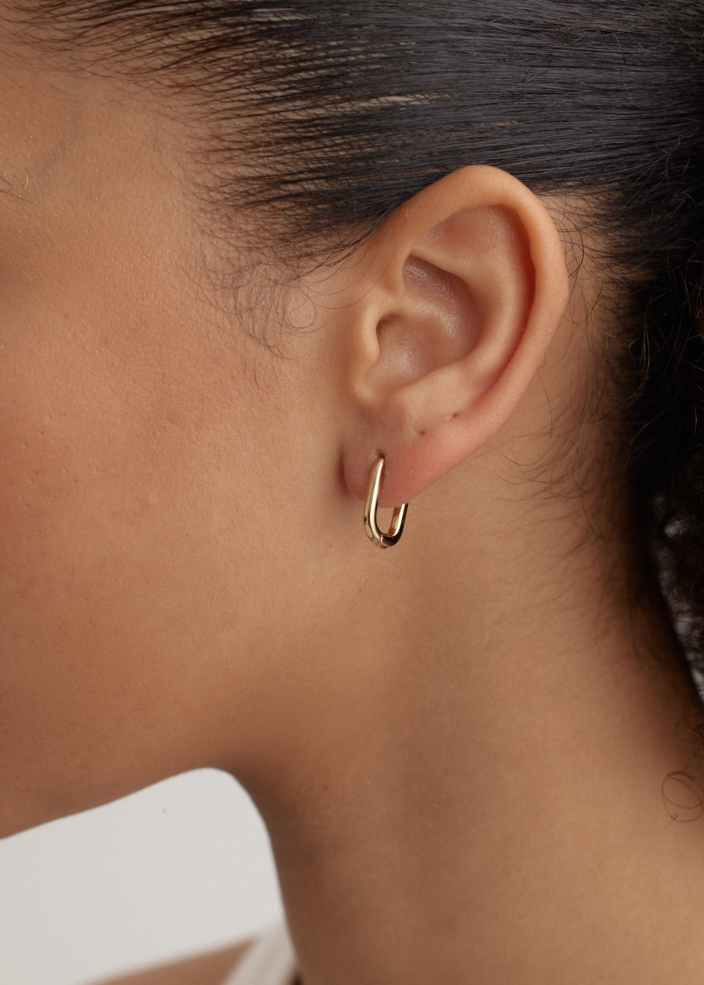 Small Oval Hoop Earrings
