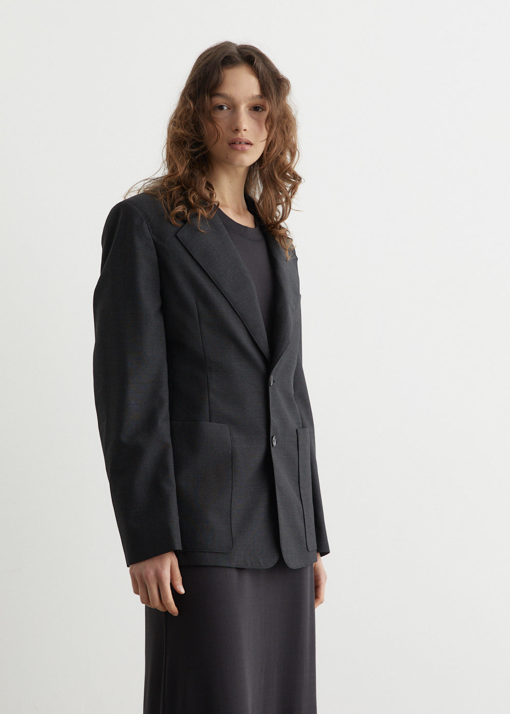 Single Breasted Fitted Tailored Jacket