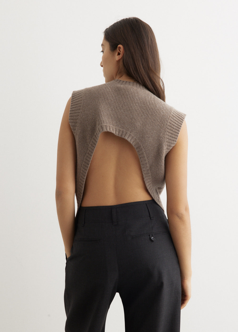 Cashmere Cutaway Vest