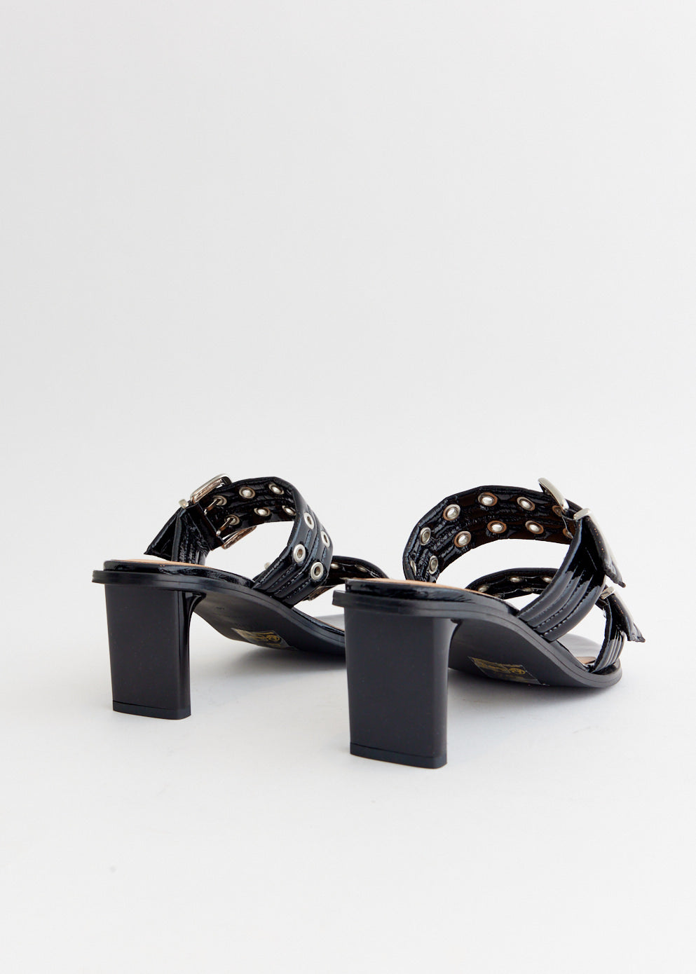 Feminine Buckle Mule Sandals