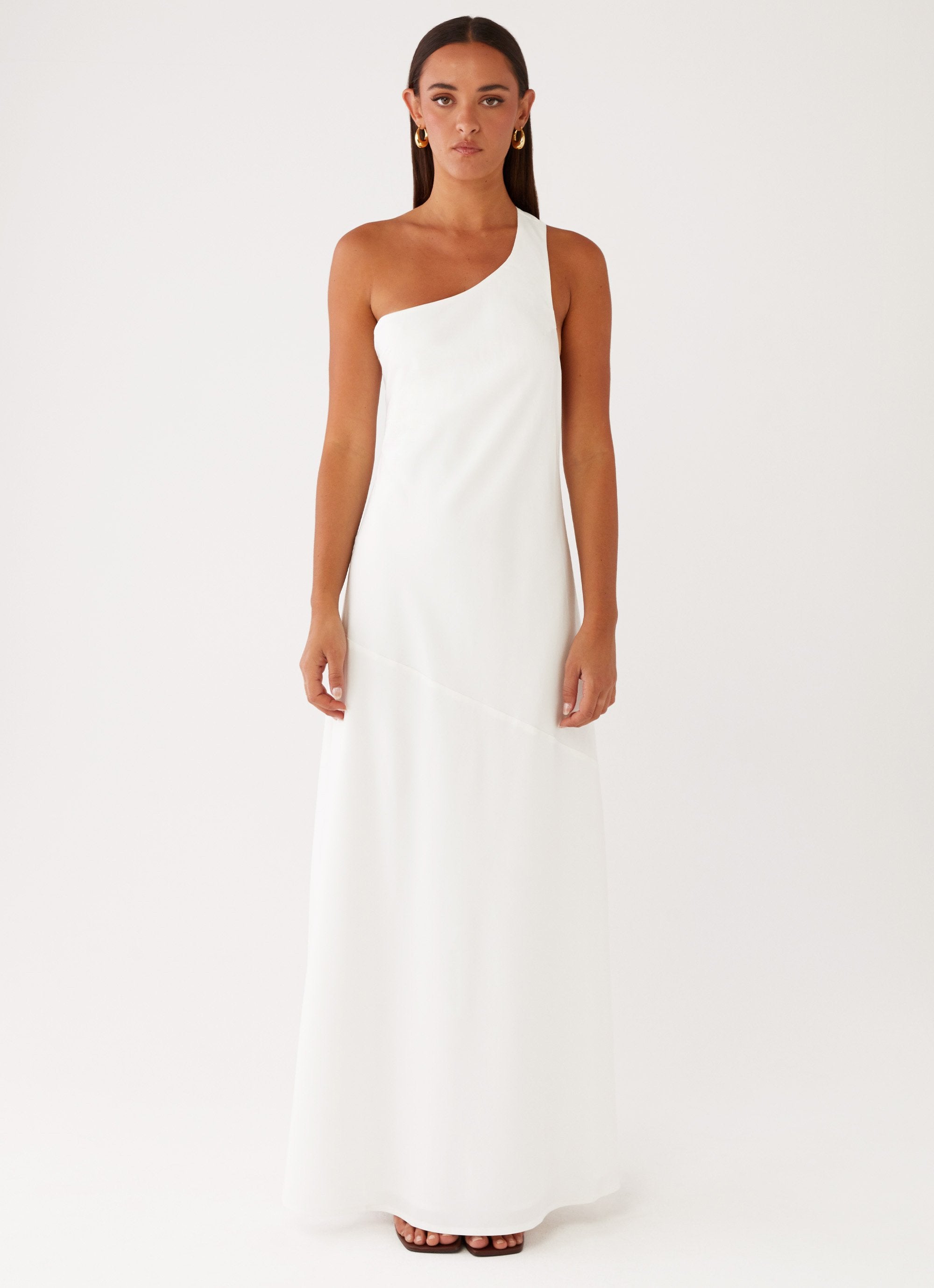 Oaklyn One Shoulder Maxi Dress - Ivory