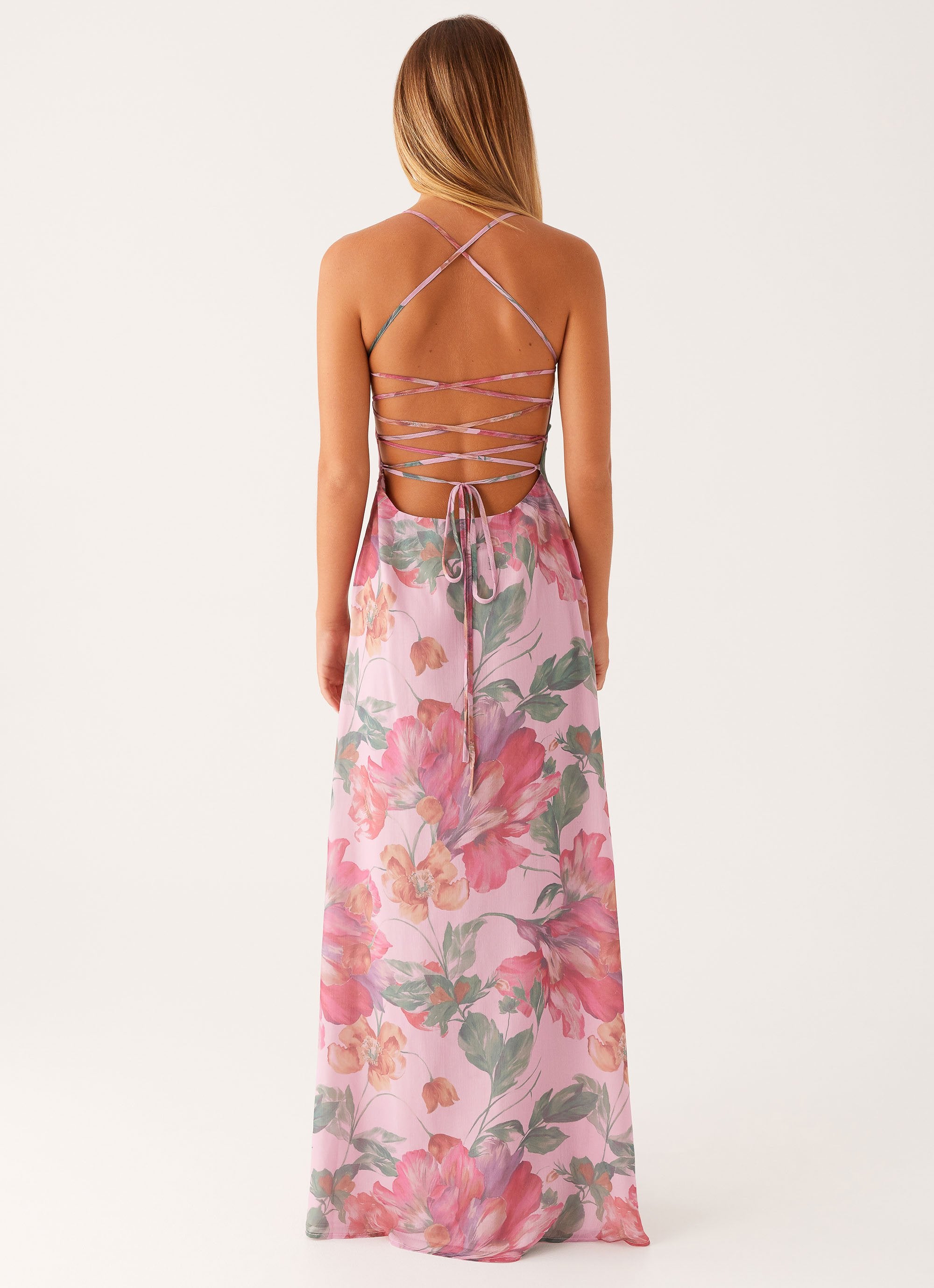 Peggy Maxi Dress - Pink Floral