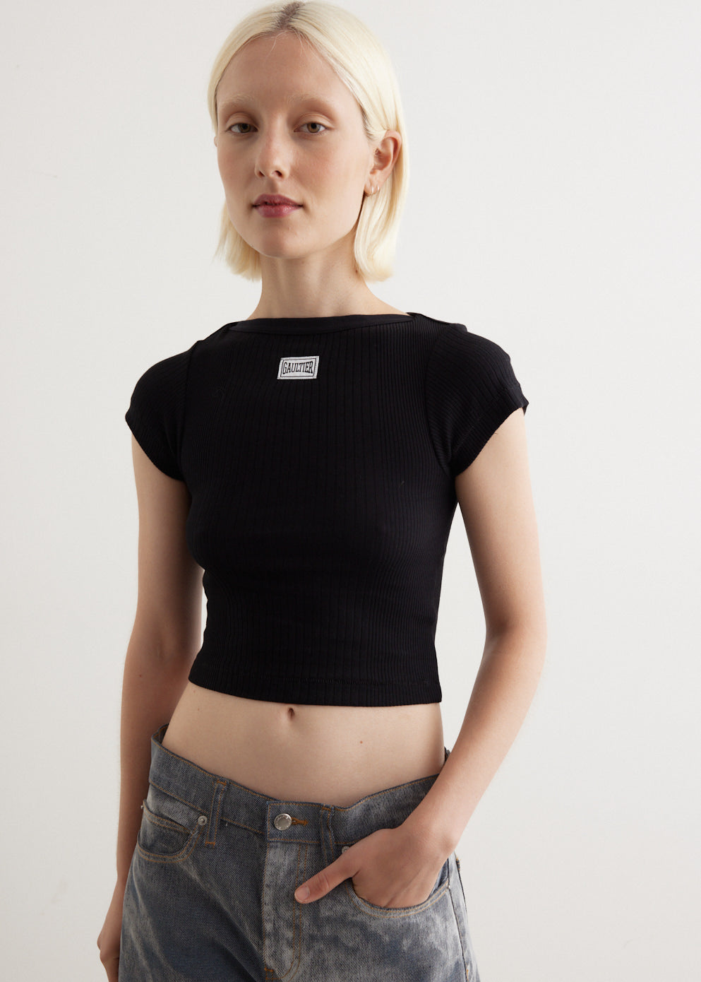 Crop Baby Tee With Gaultier Patch