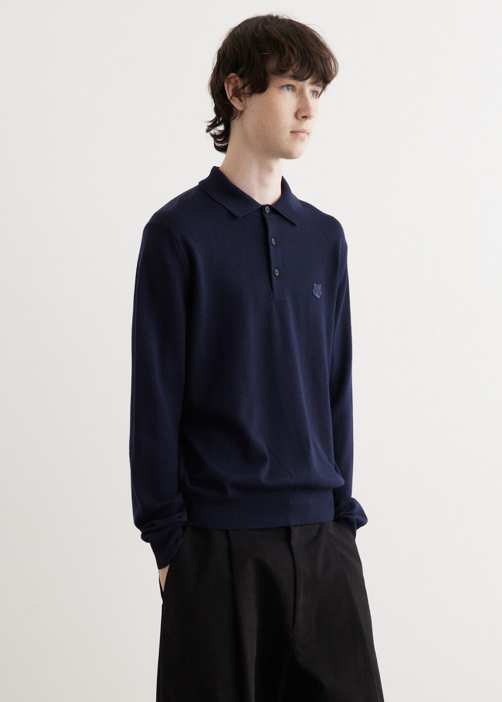 Bold Fox Head Patch Polo Jumper