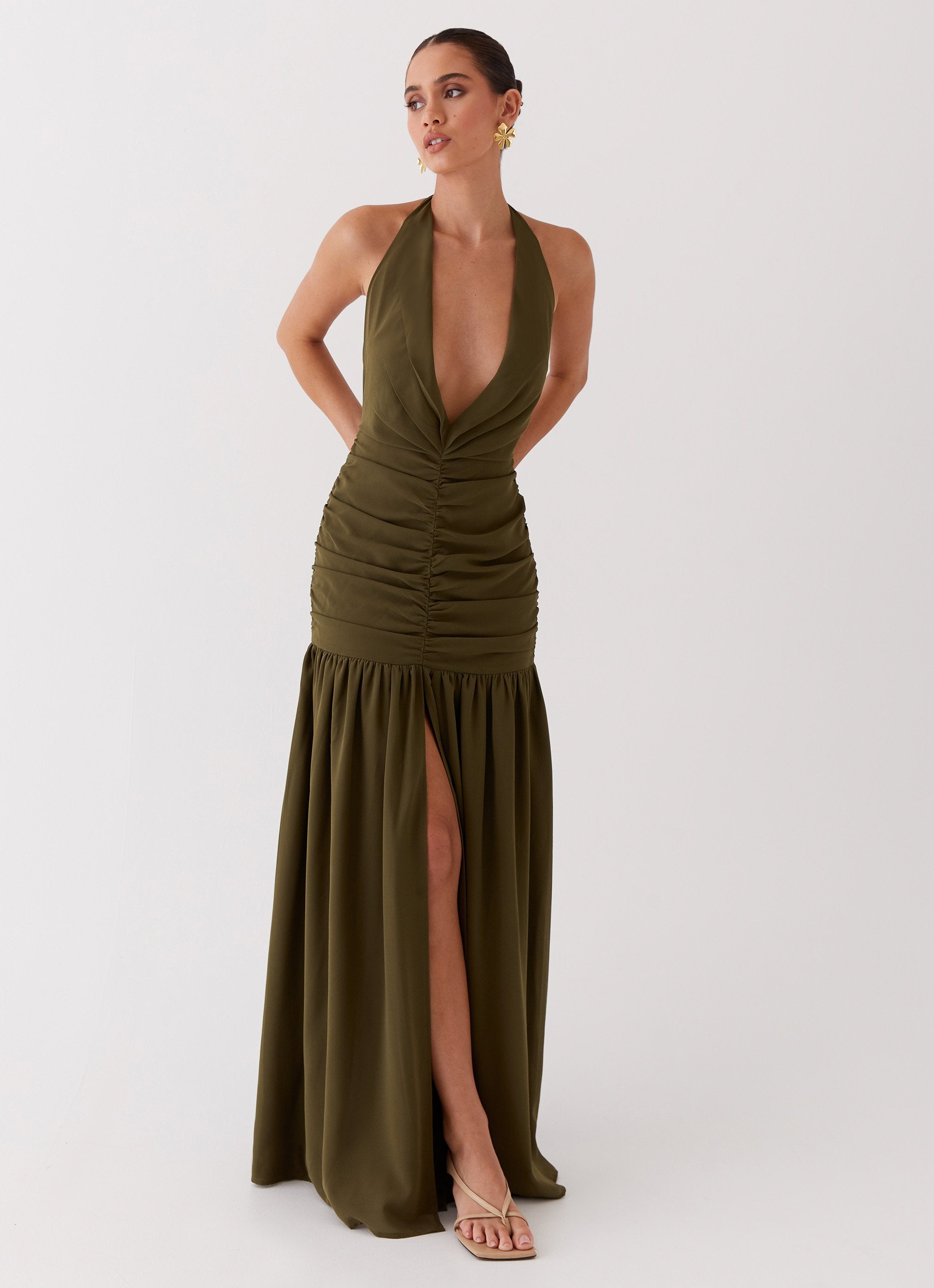 Truly In Love Maxi Dress - Khaki