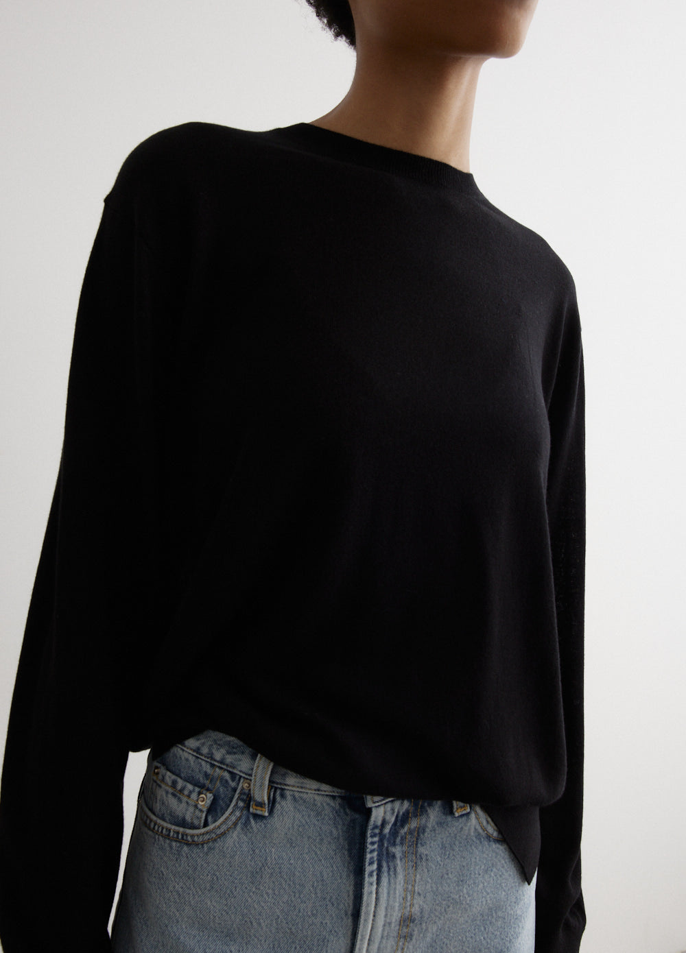 Crew-Neck Silk Cashmere Knit