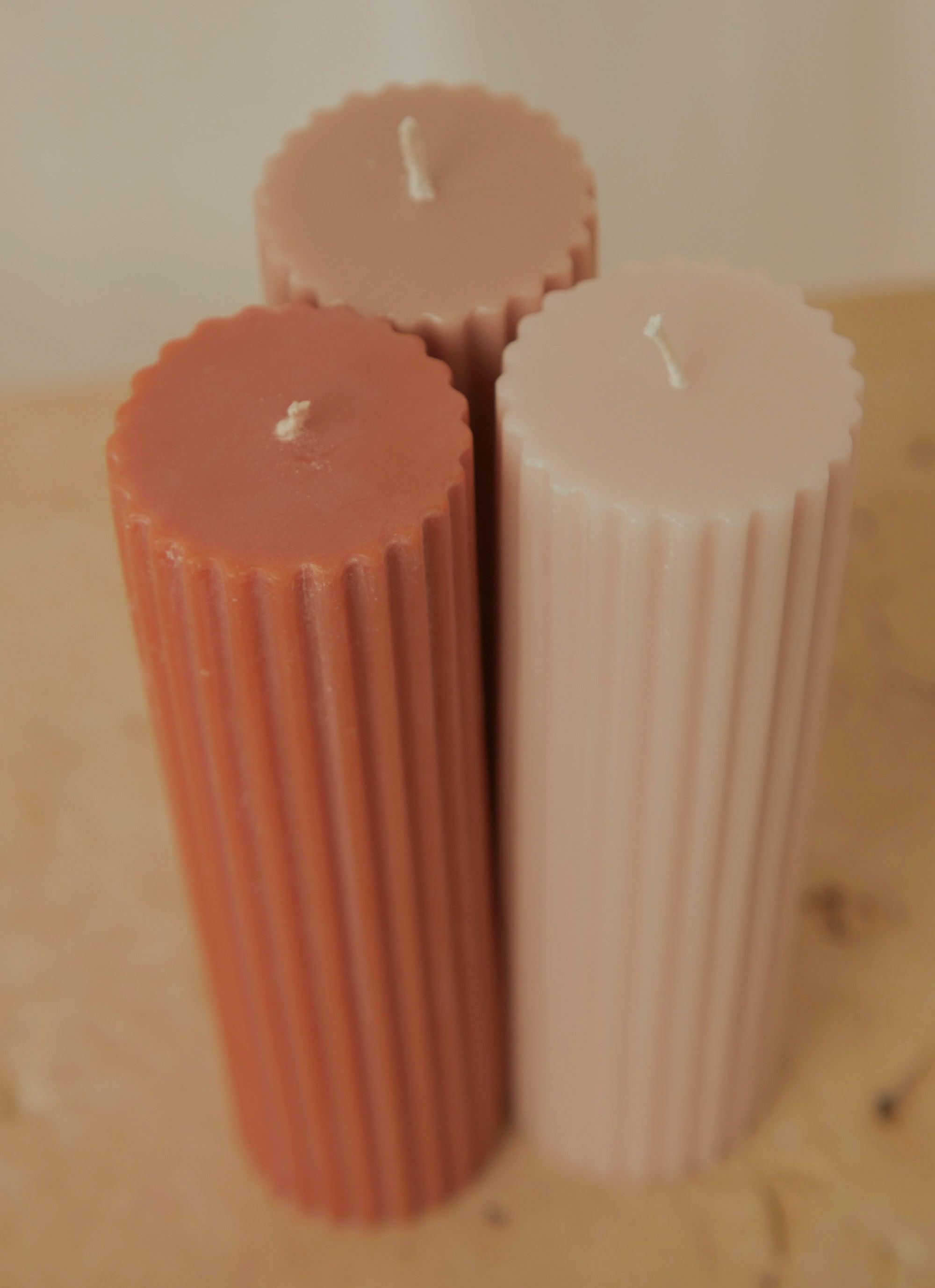 Moreton Eco Fluted Pillar - Baked Clay