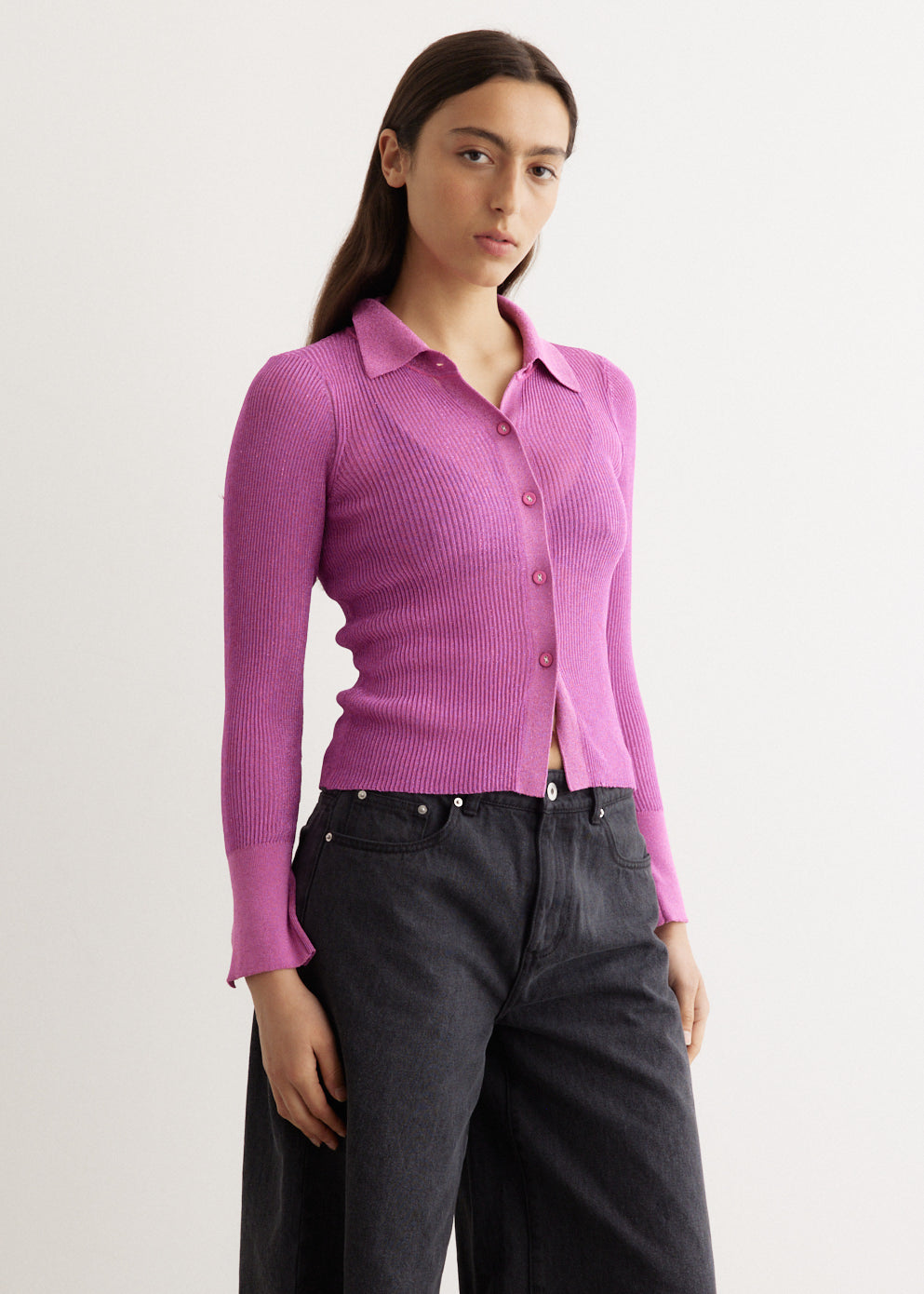 Eyre Knitted Lurex Shirt