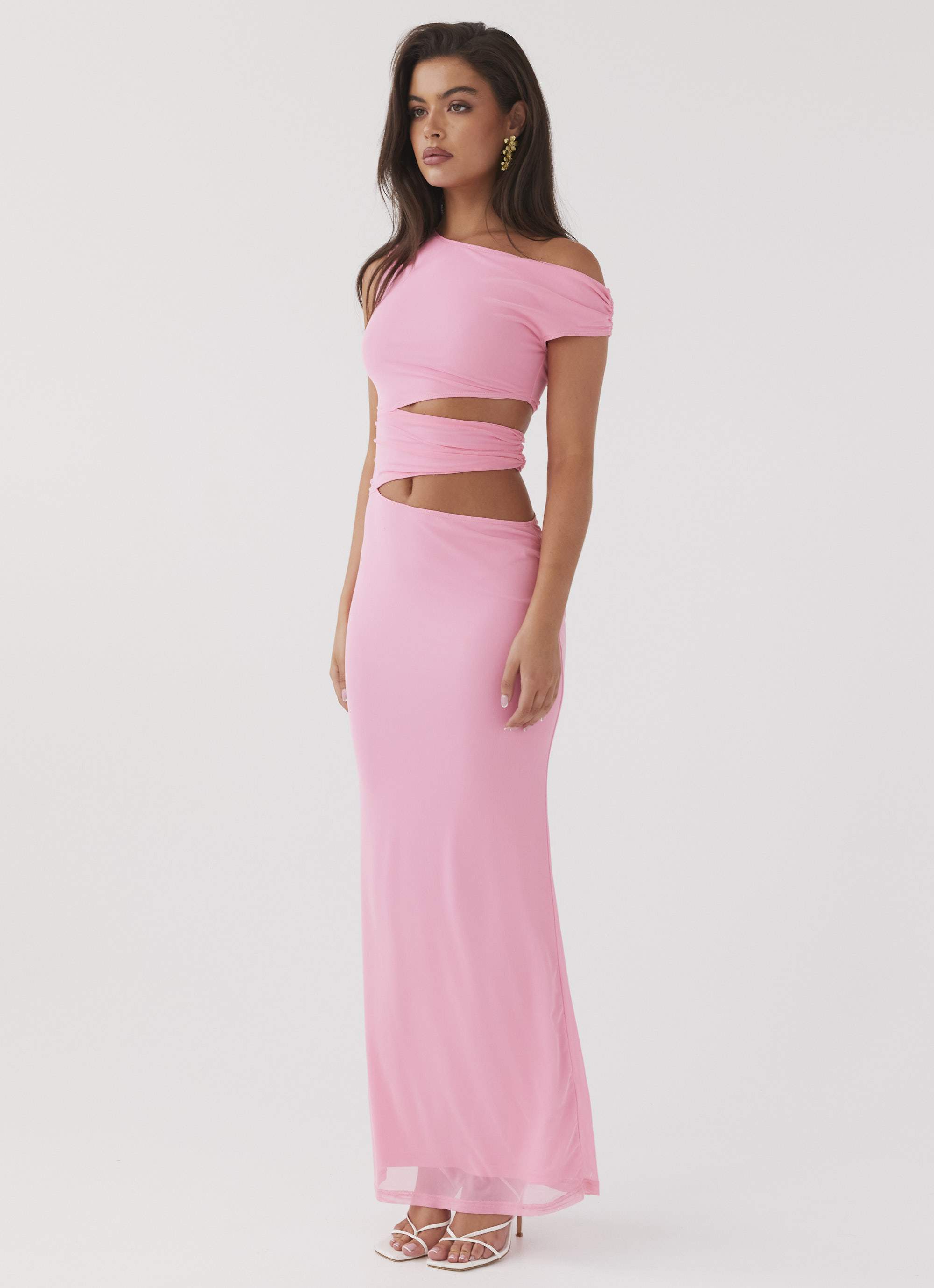 Margot One Shoulder Maxi Dress - Candy