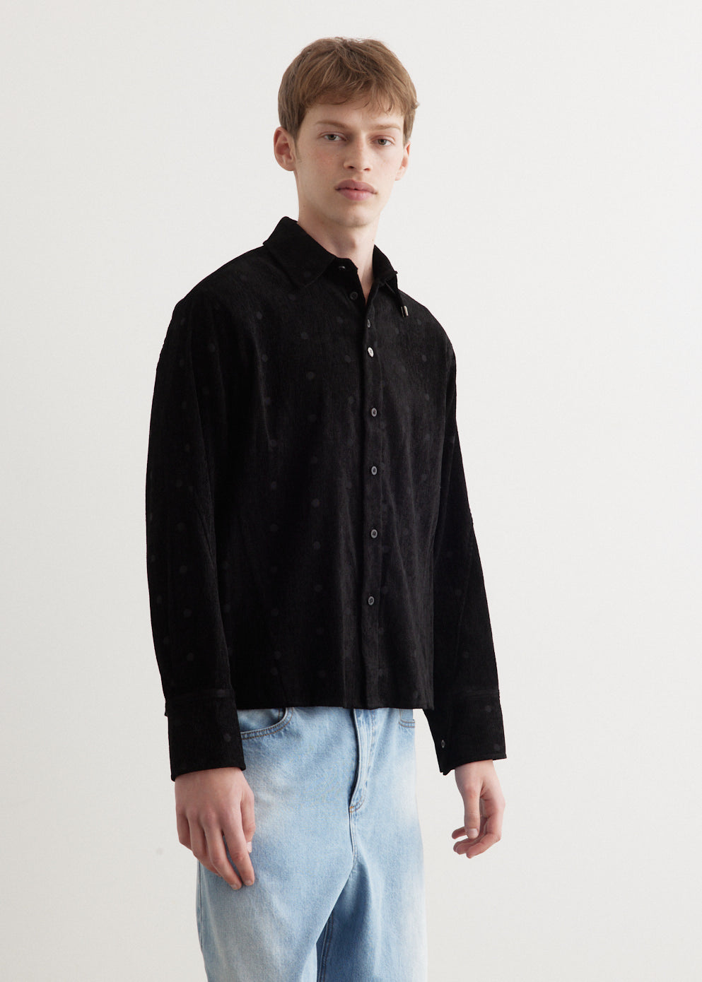 Pola Dot Jacquard Shirt