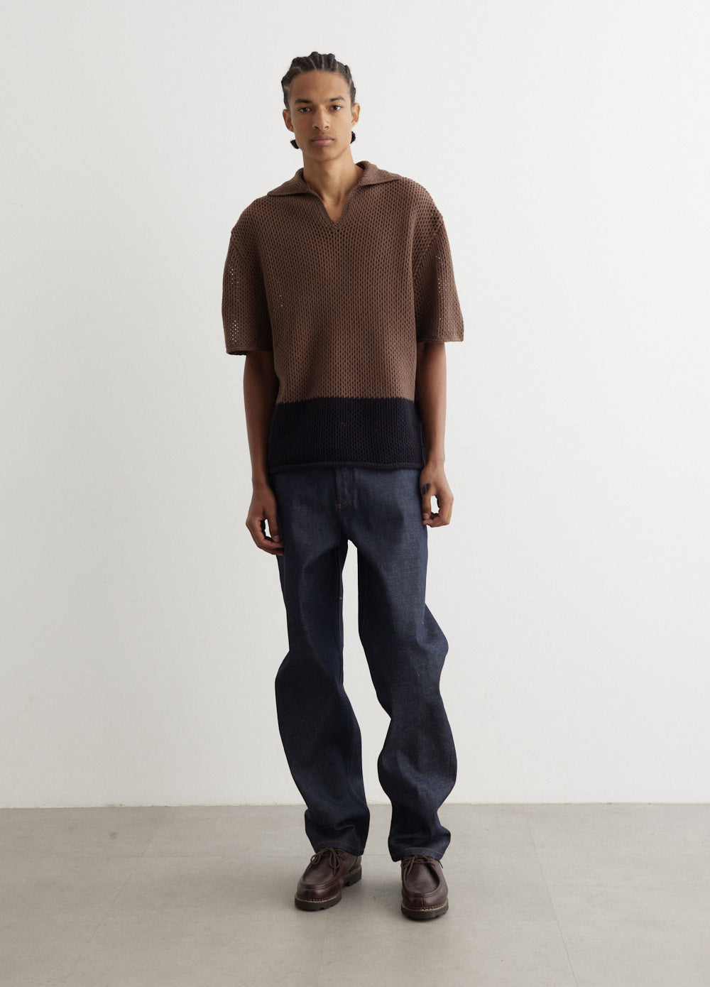 Two Tone Crochet Polo