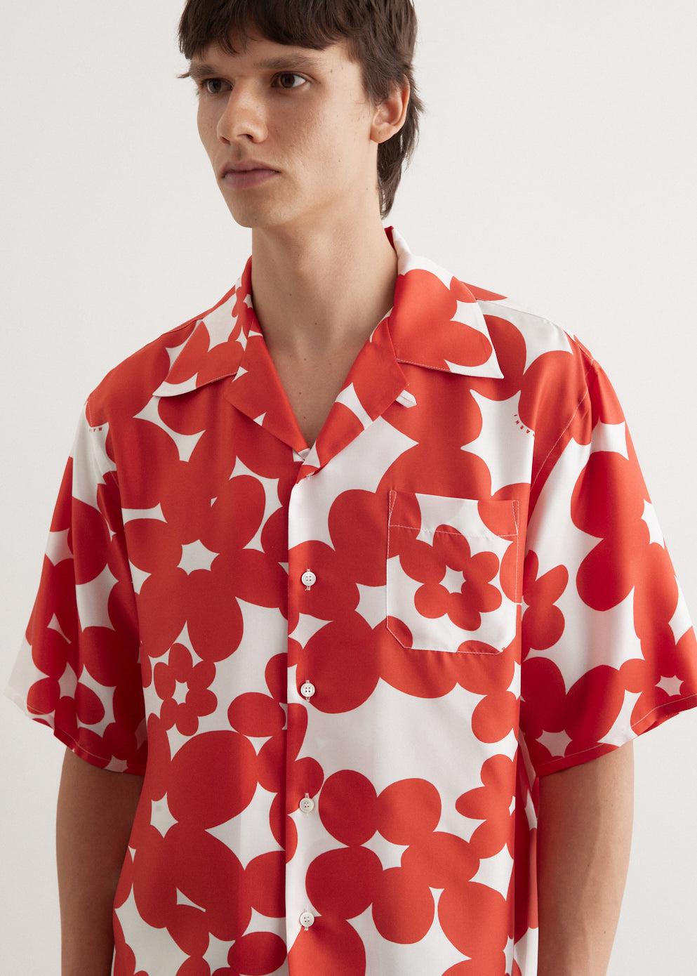 Silk Twill Printed Shirt