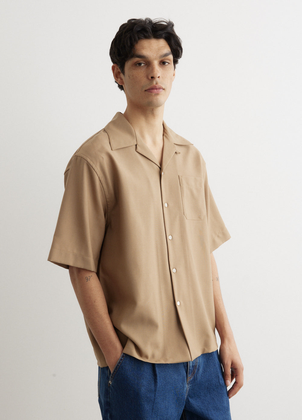 Tropical Wool Bowling Shirt