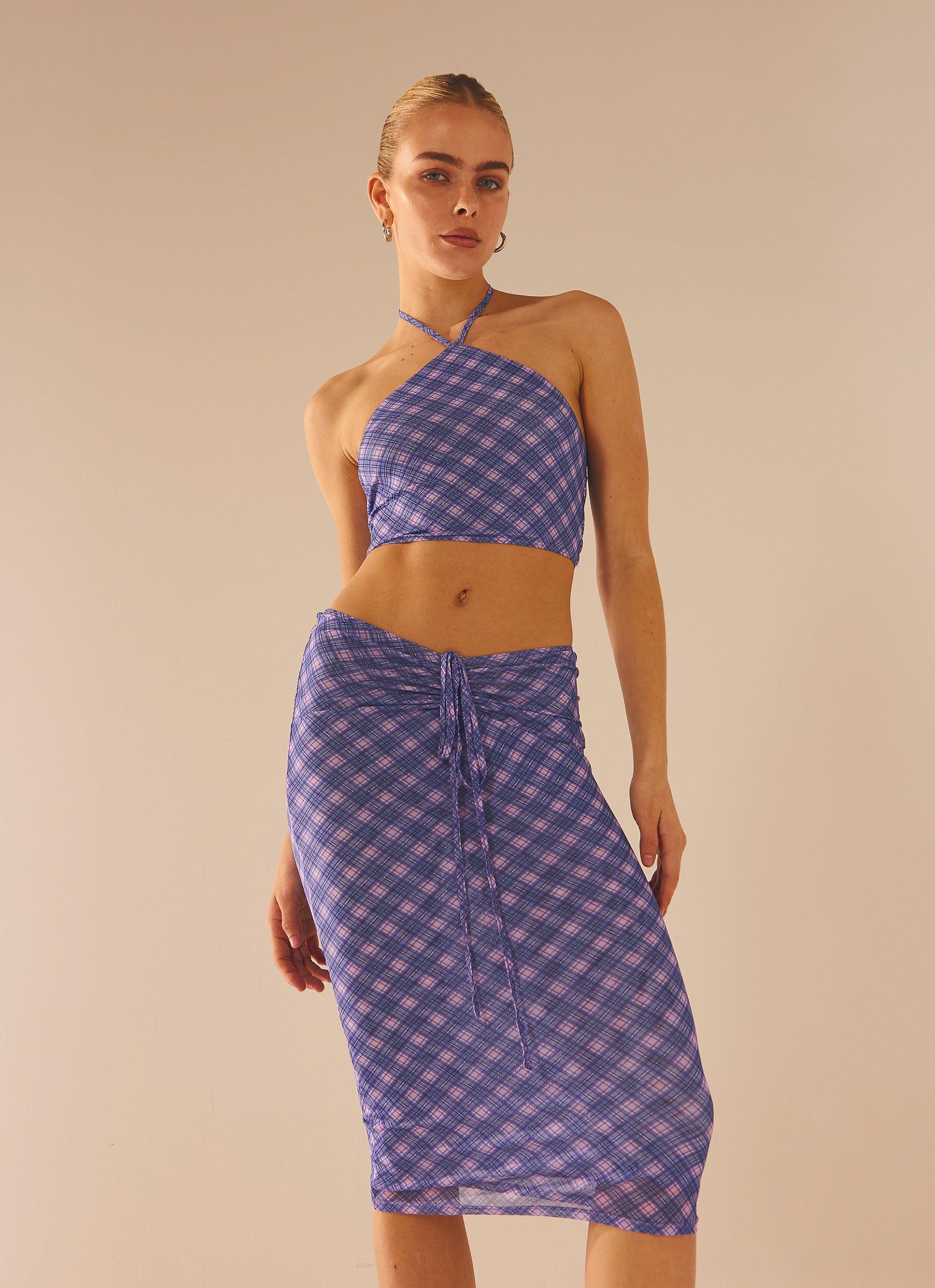 Valetta Vino Crop Top - Purple Haze