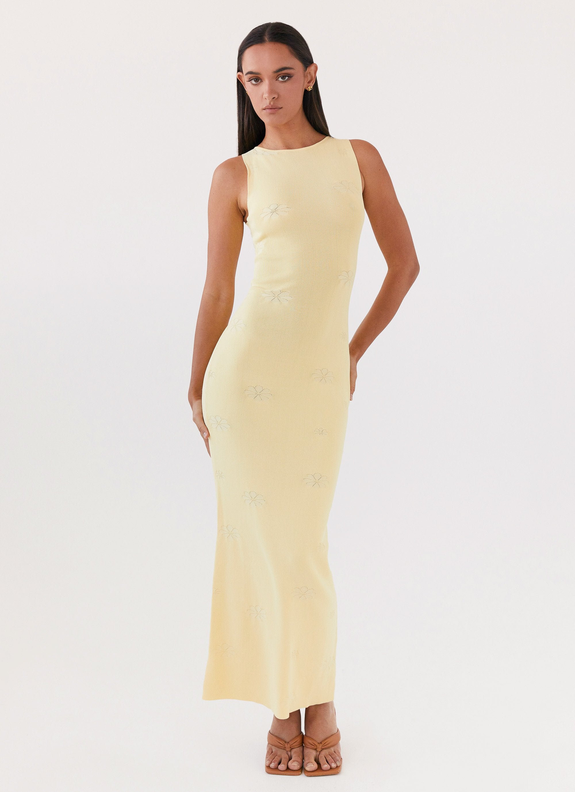 Holly Knit Maxi Dress - Yellow