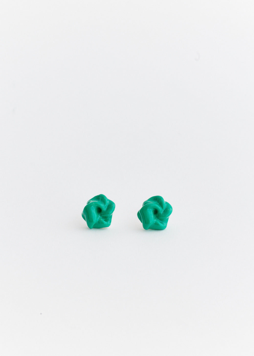Earrings With Green Bead