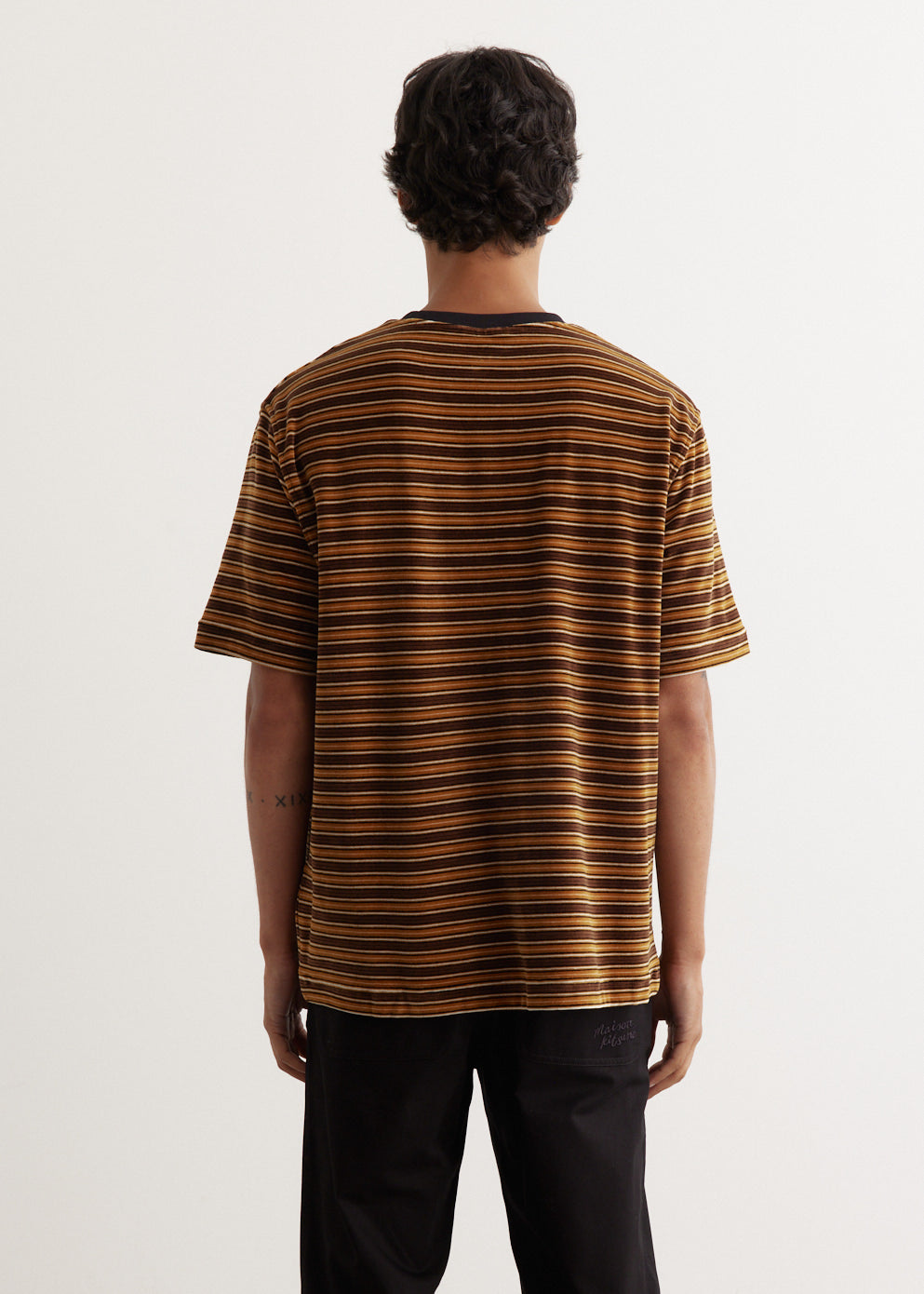 Striped Velvet Oversized T-Shirt