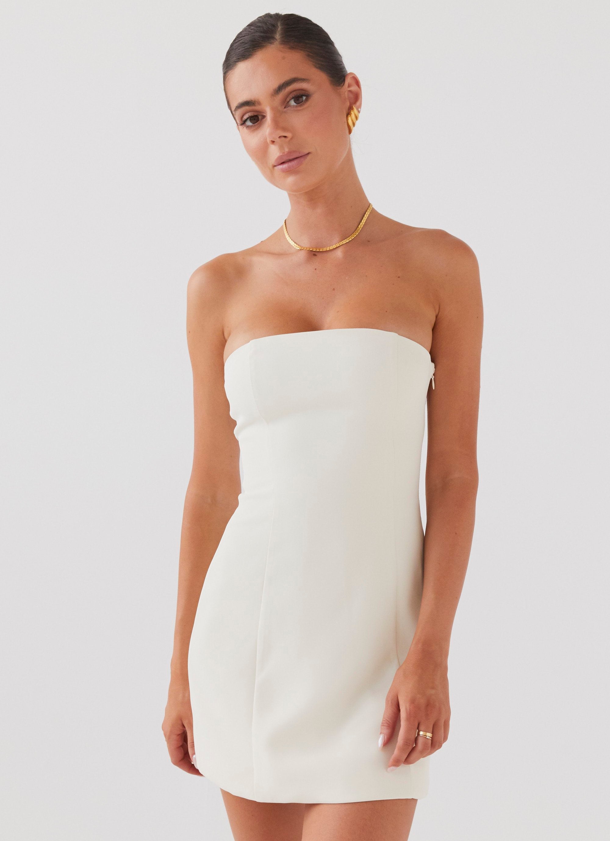 Ayanna Strapless Mini Dress - Ivory