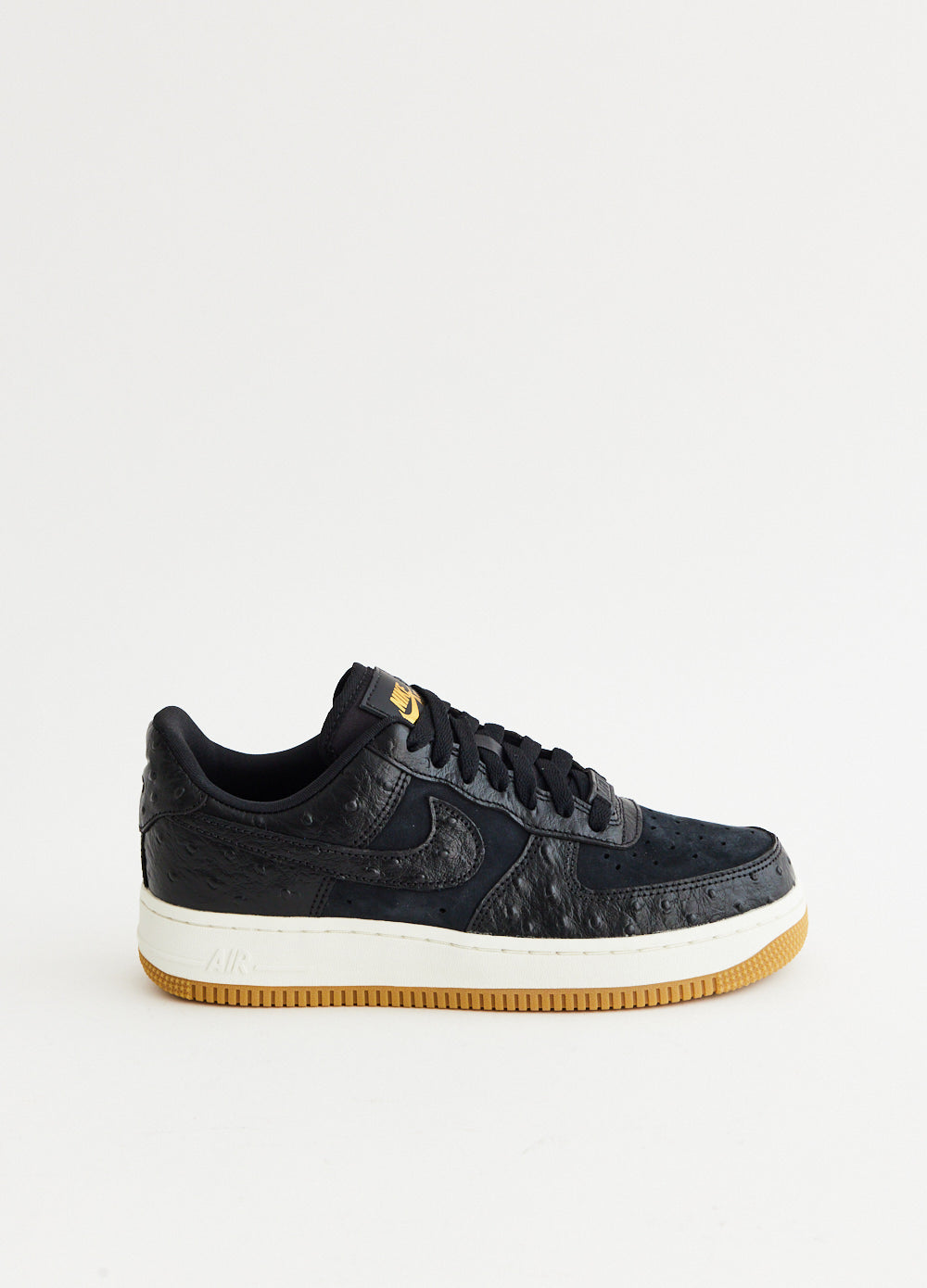 Womens' Air Force 1 Low 'Black Ostrich' Sneakers