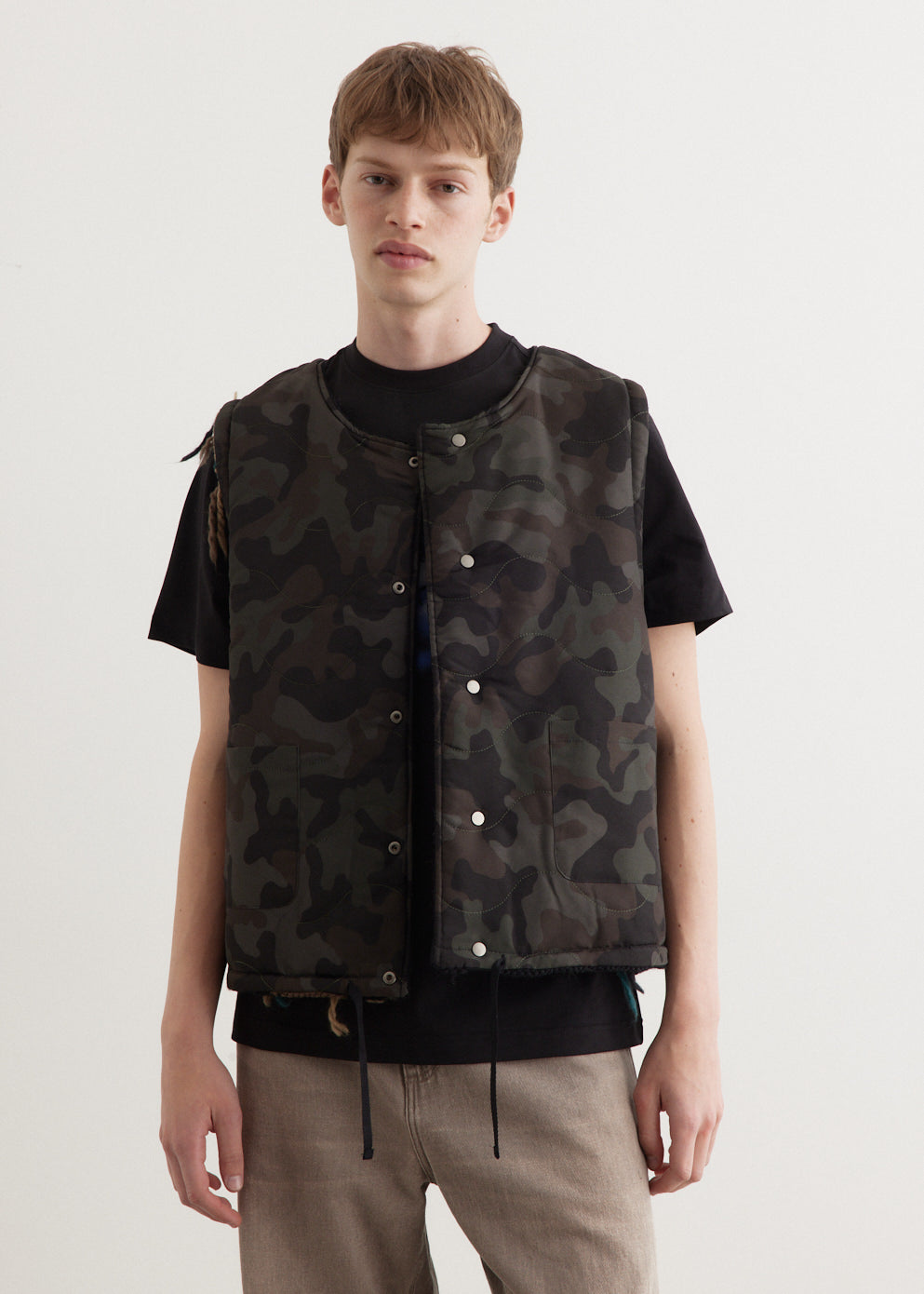 Camouflage Reversible Knit Vest