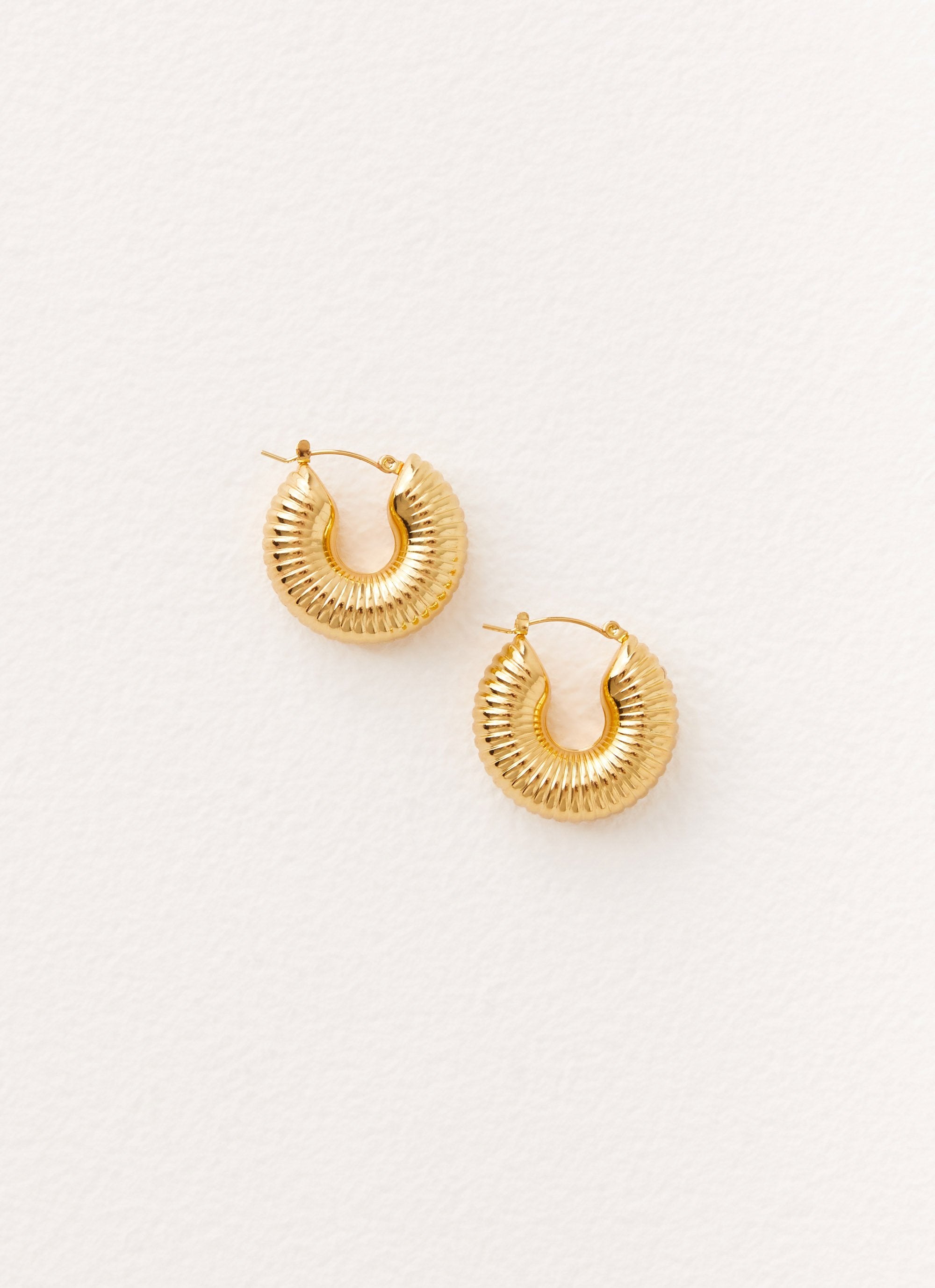 Talk To Me Hoop Earrings - Gold