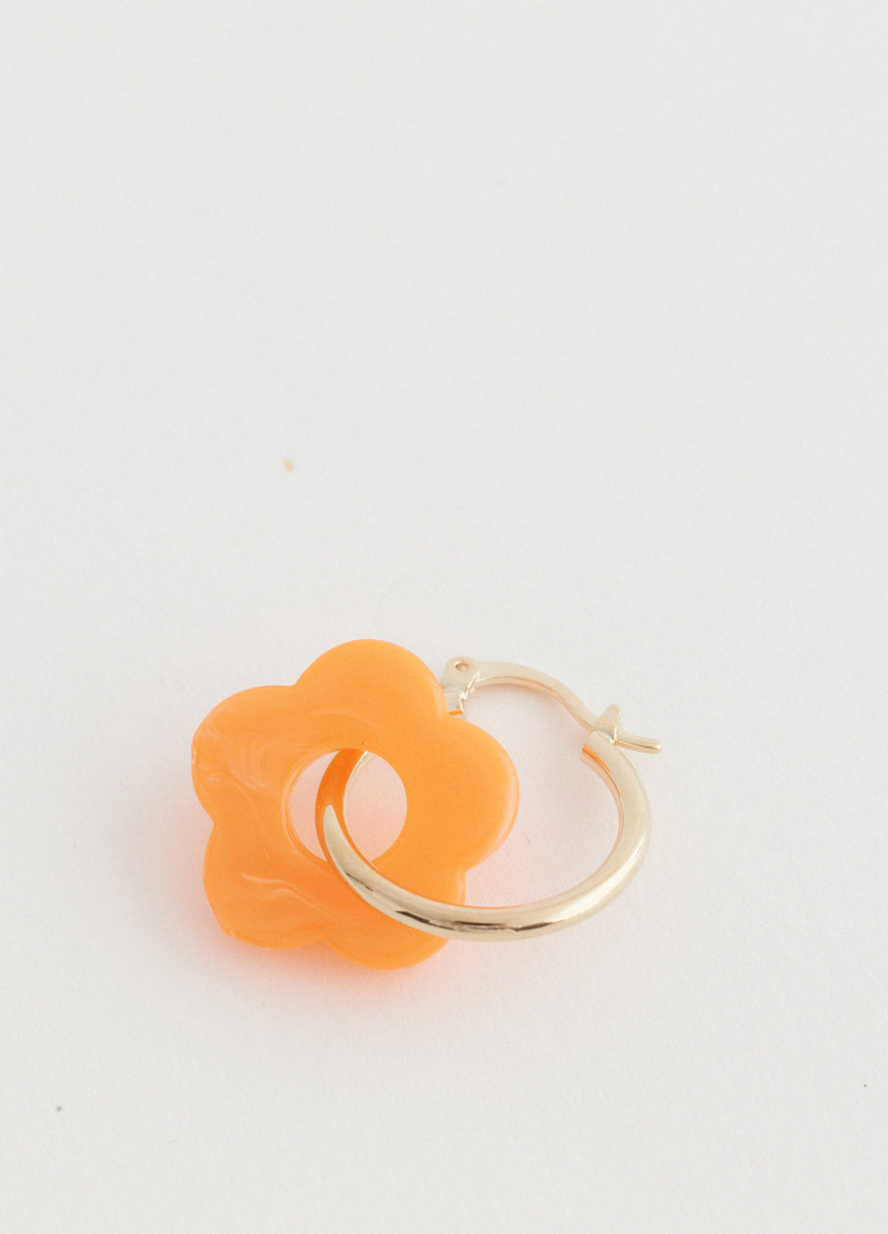Hoop And Flower Earring