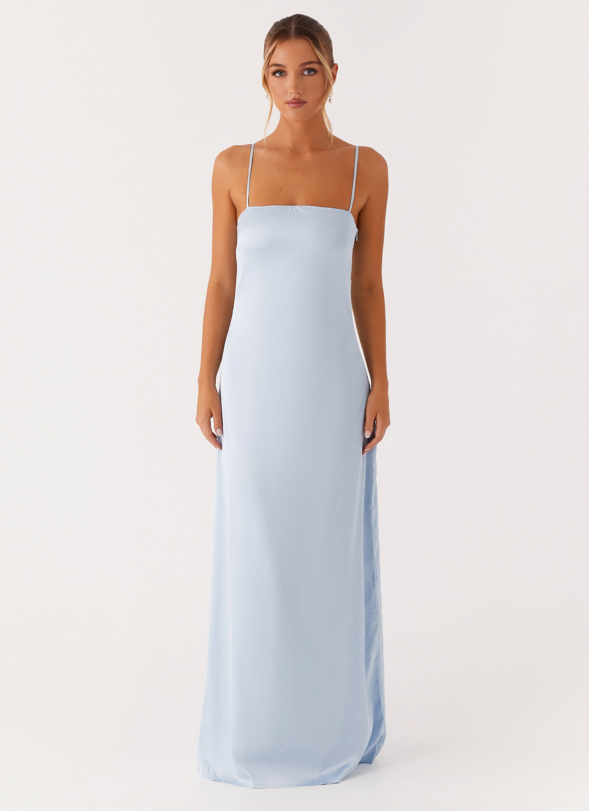 Aster Bloom Maxi Dress - Blue