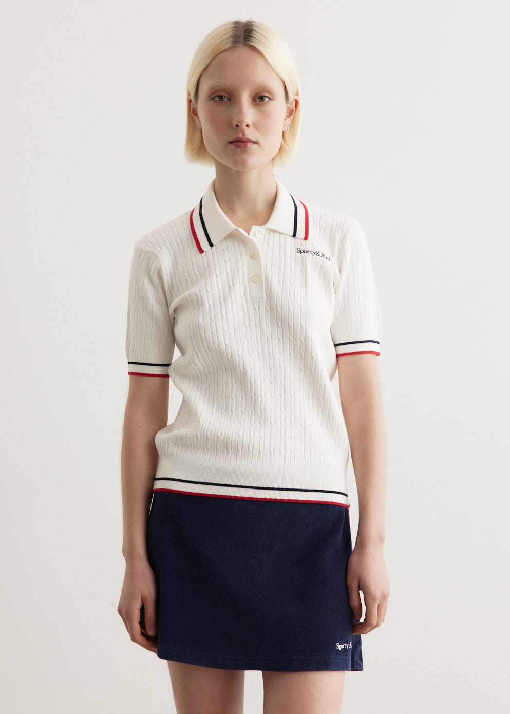 Serif Logo Mini Short-Sleeve Polo
