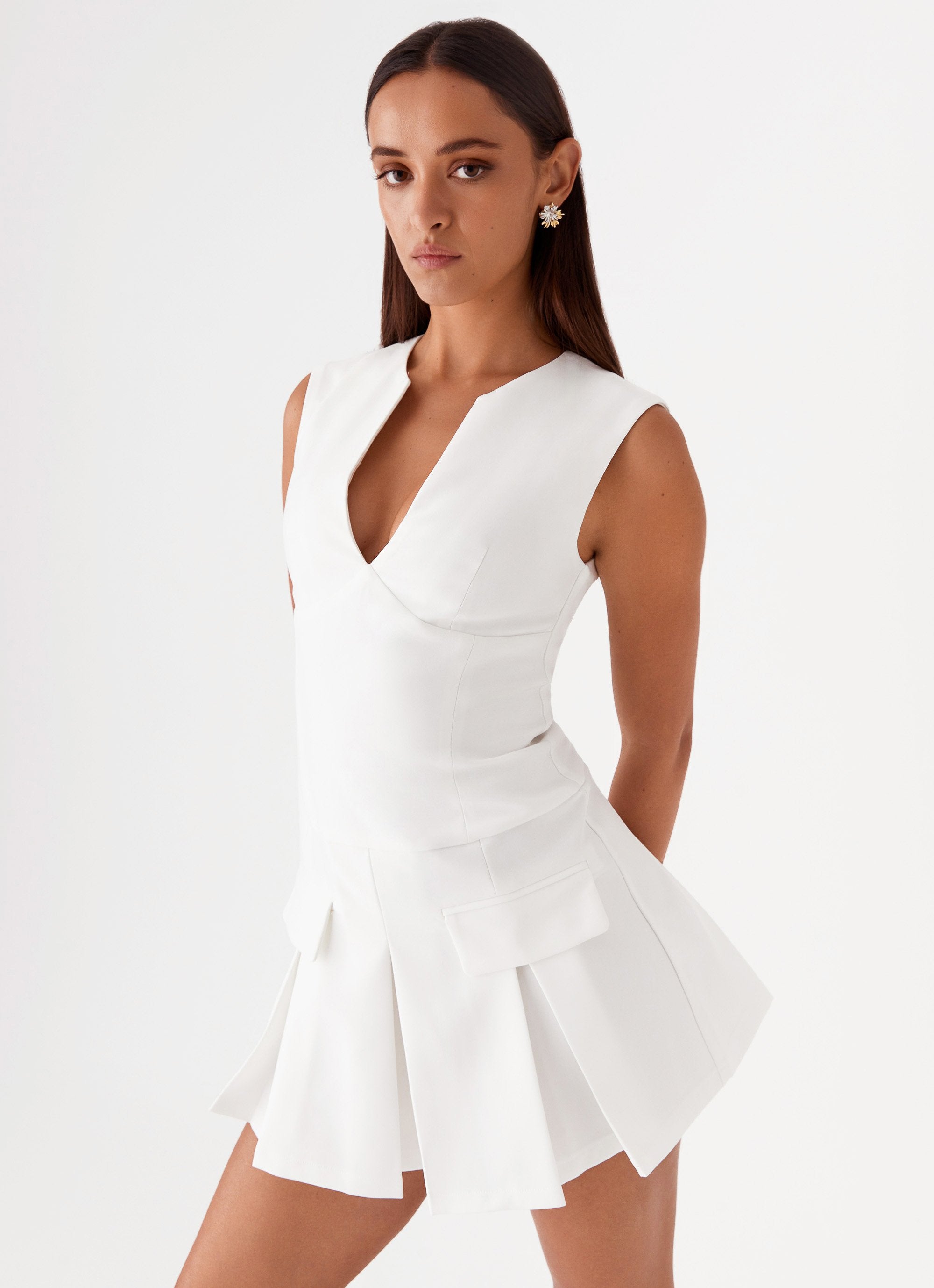 Cassia Mini Dress - White