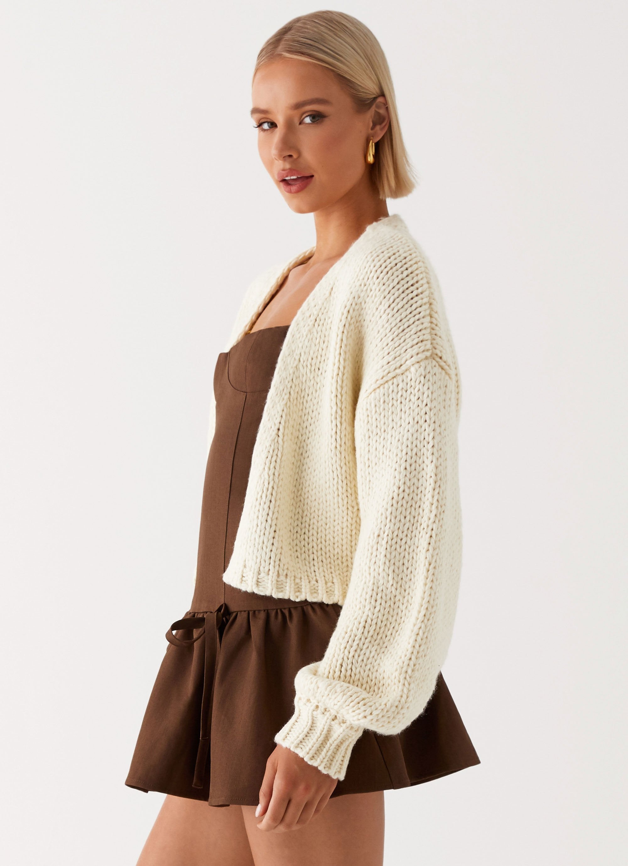 Jasleen Knit Cardigan - Ivory