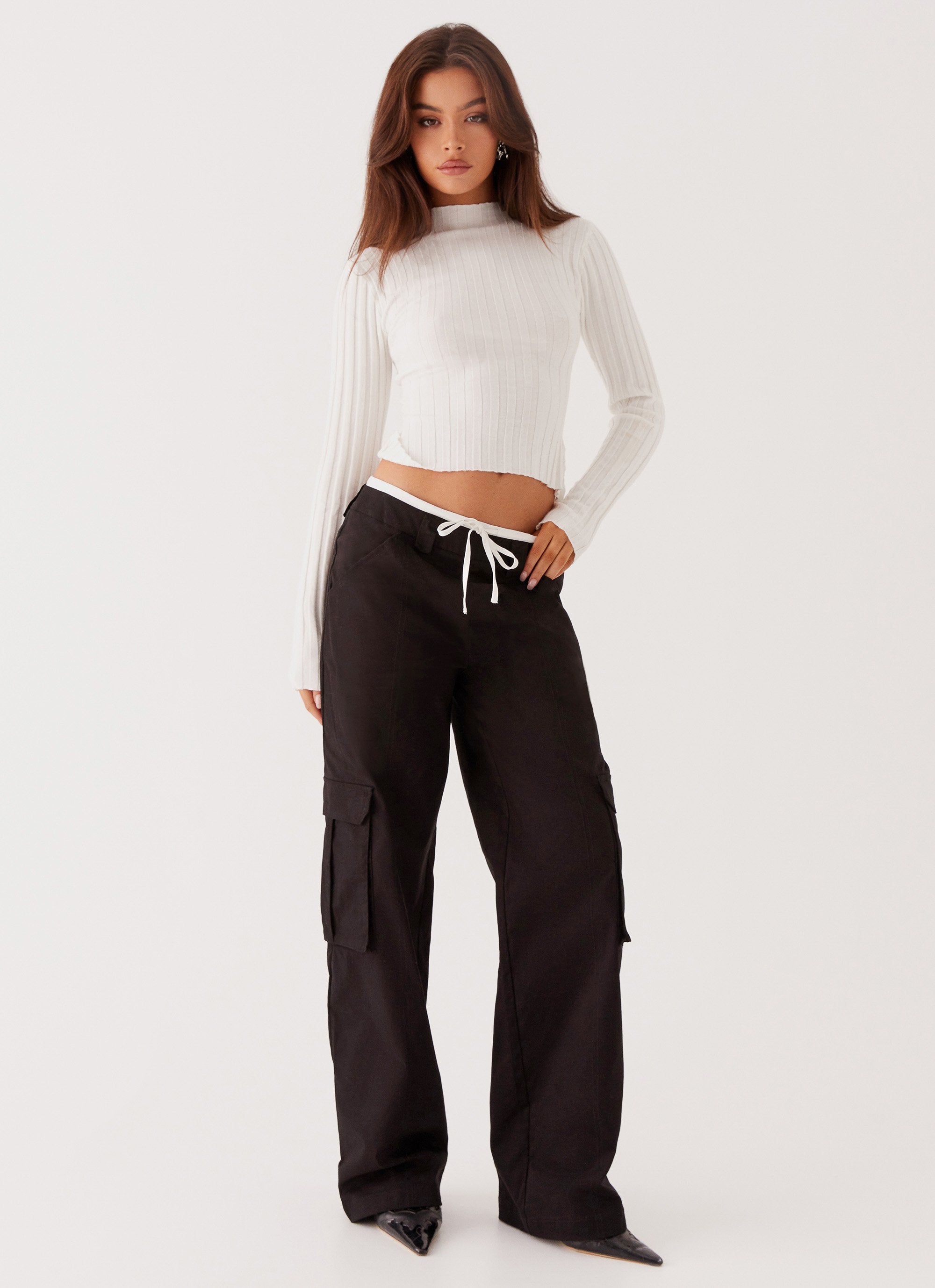 Grace Lily Cargo Pants - Black