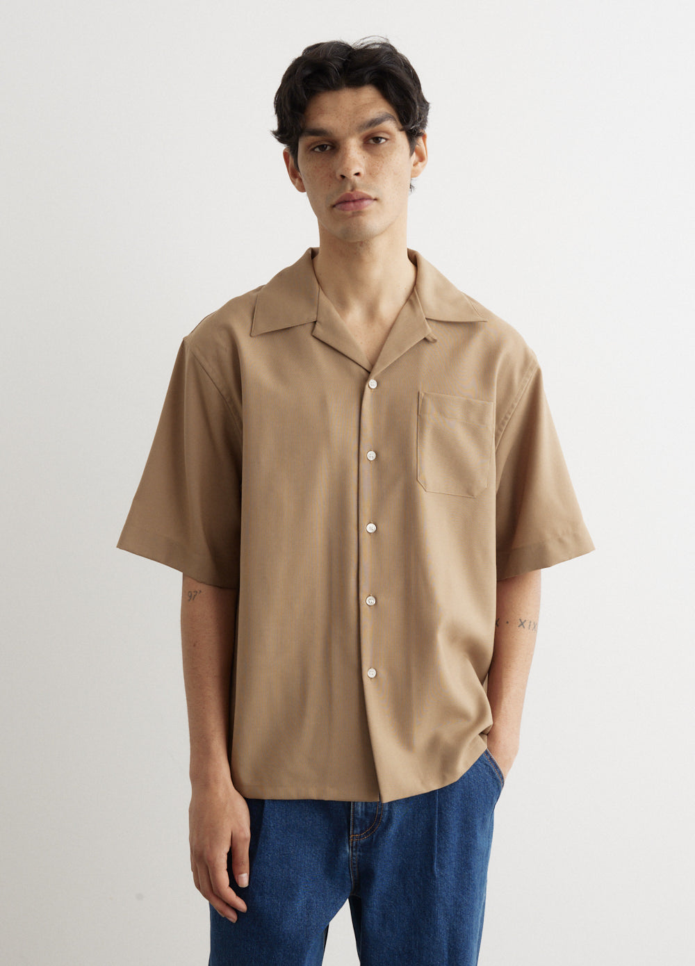 Tropical Wool Bowling Shirt