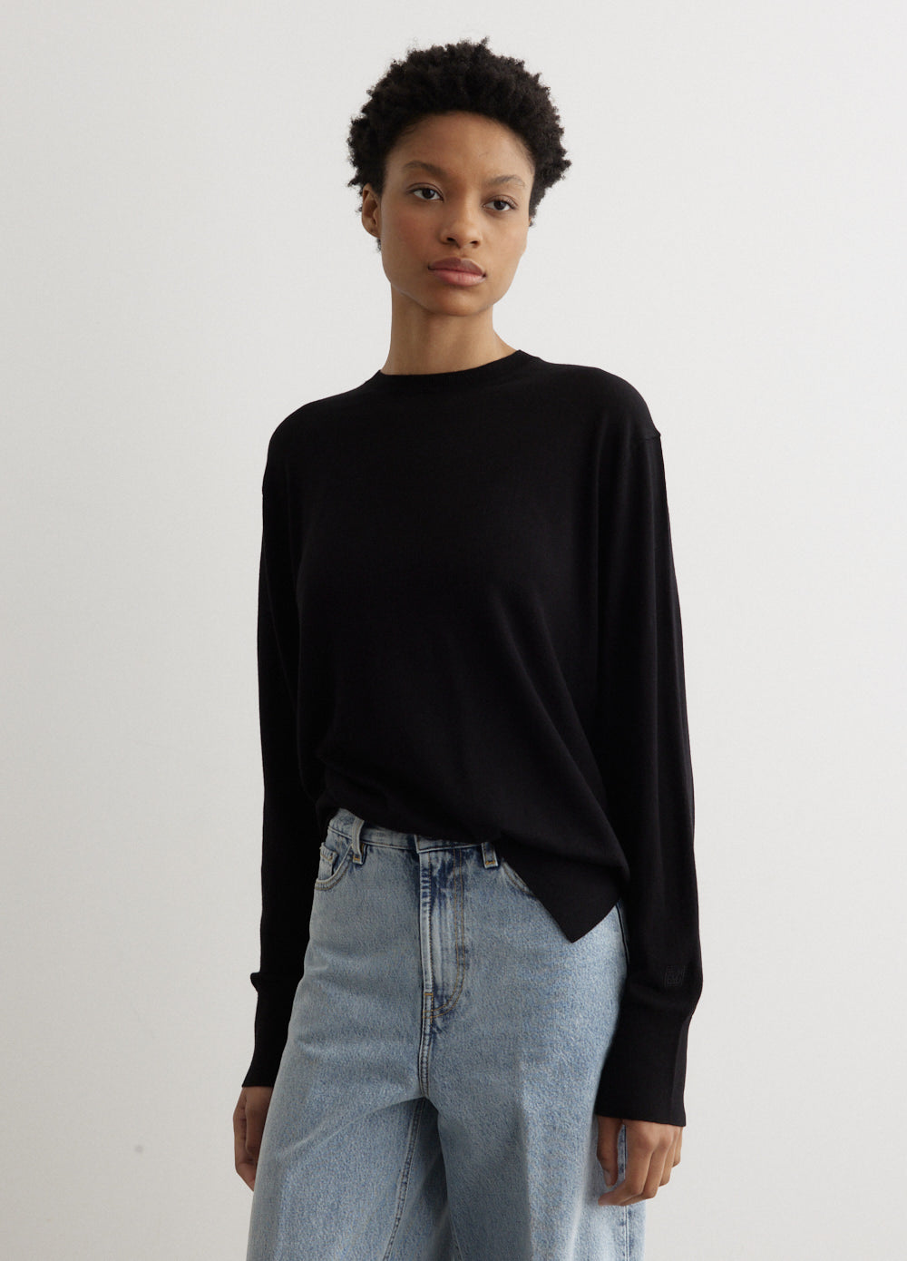 Crew-Neck Silk Cashmere Knit