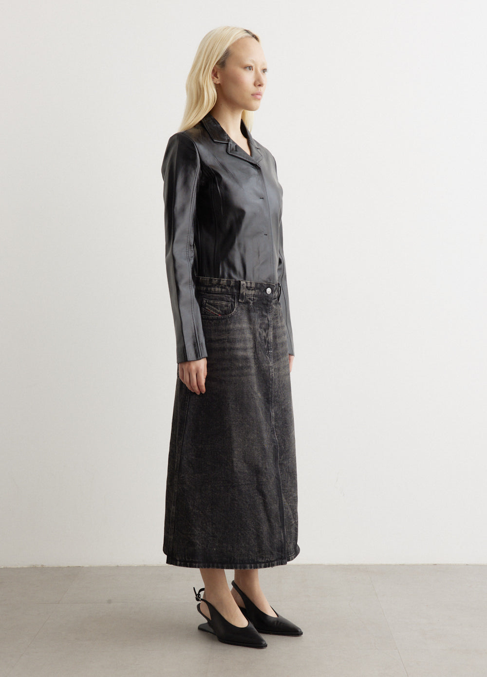 L-Ory Giacca Denim Midi Skirt