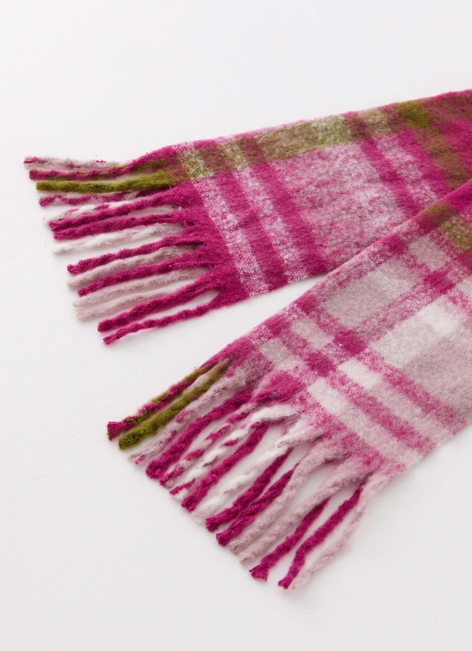 Rainier Plaid Scarf - Pink