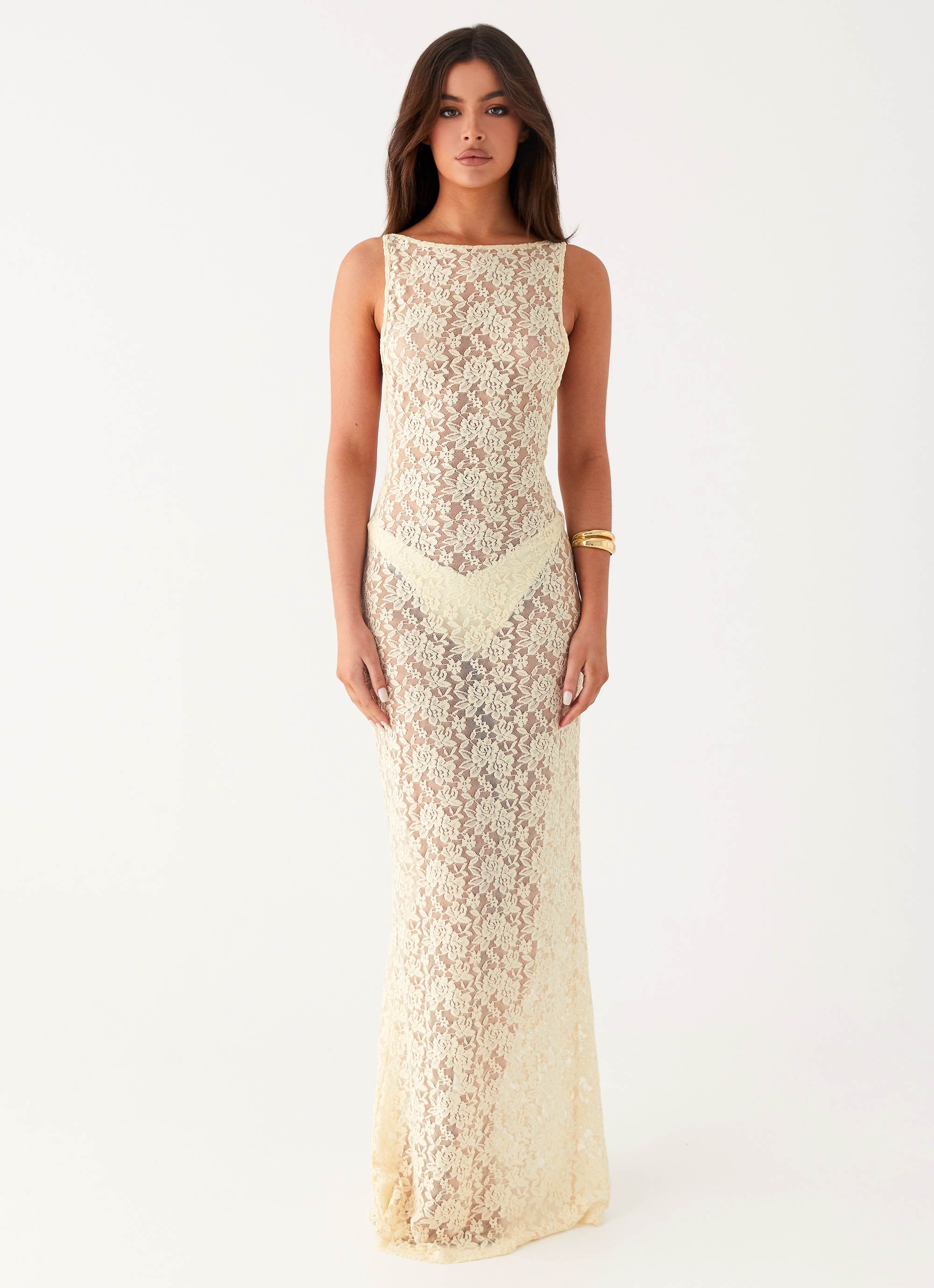 Promised Land Lace Maxi Dress - Ivory