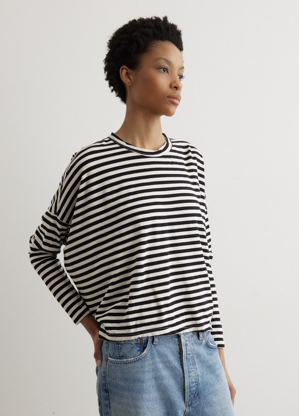 Stripe Circle Long Sleeve T-Shirt