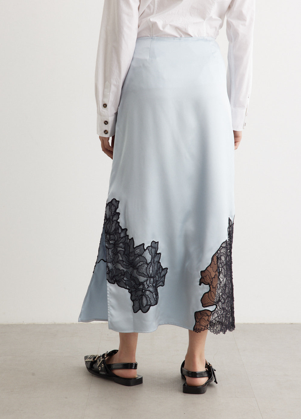 Satin Lace Skirt
