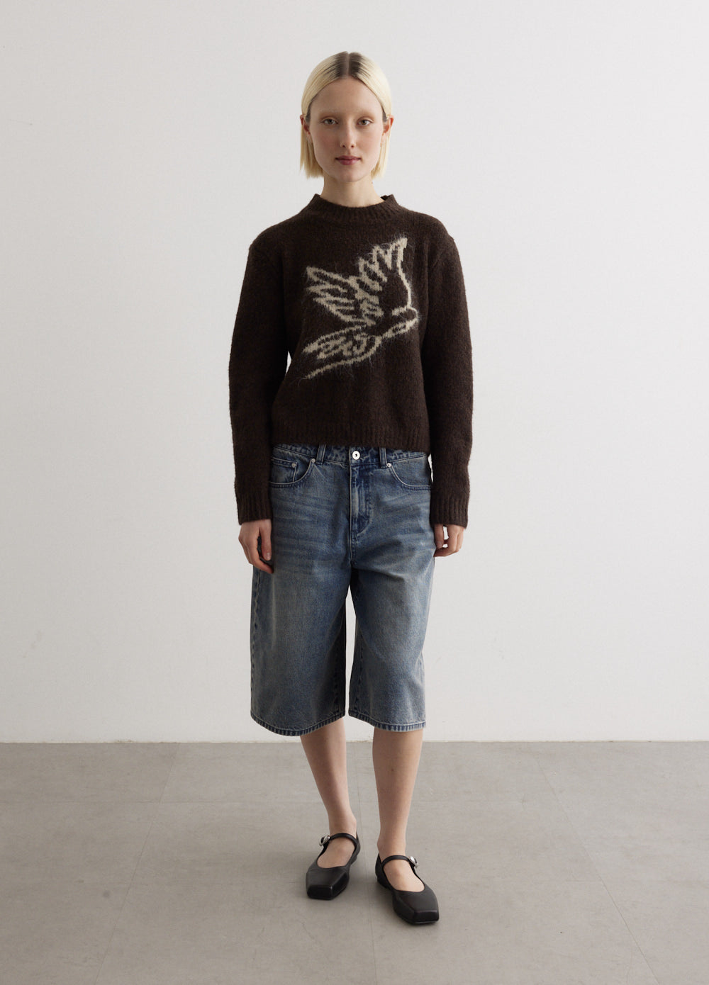 Dove Intarsia Jumper