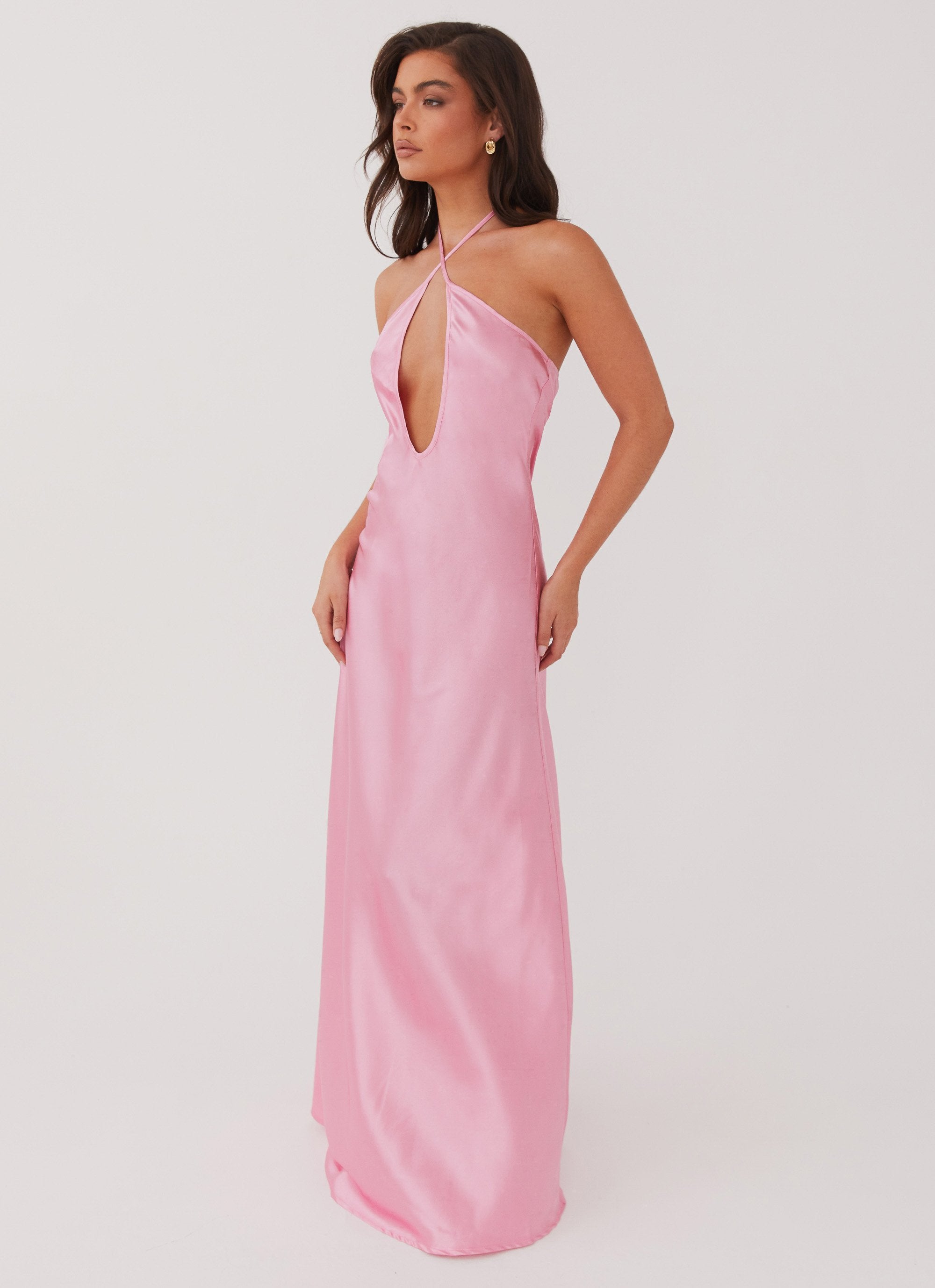 Noir Symphony Maxi Dress - Pink