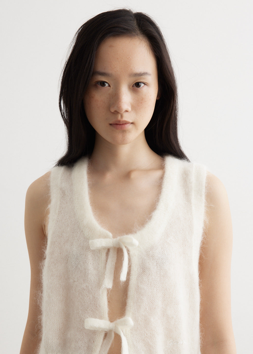 Light Mohair Tie String Vest